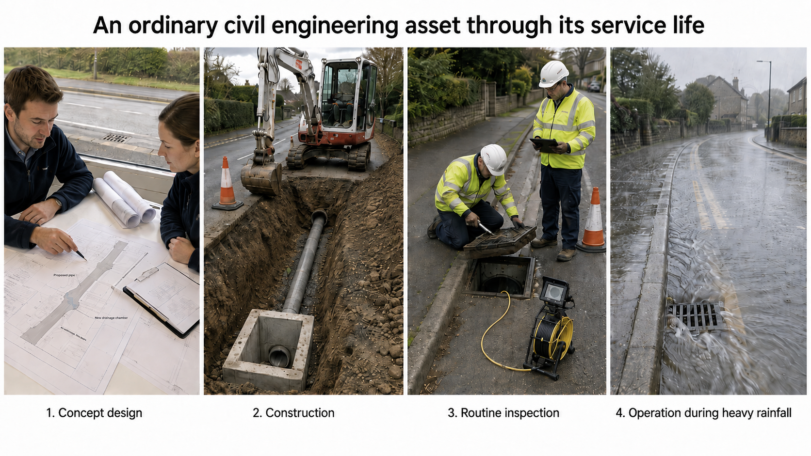 An ordinary civil engineering asset through its service life