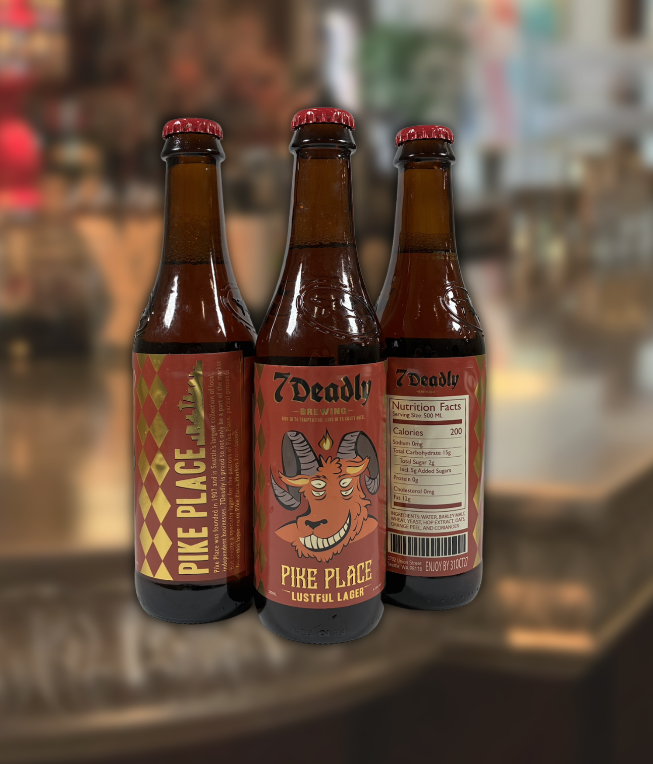 7Deadly Brewing Lustful Lager Labels:

These were produced in collaboration with Heidelberg in Kennesaw, GA. For this process, I learned how to get my design in a production ready format by being taught how industrial printers function.