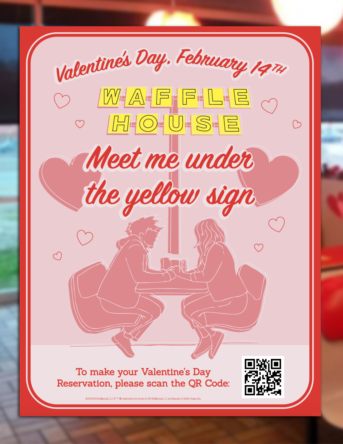 I drew the illustration and came up with the tagline for the 2026 Valentine's Day campaign! The full flyer/social media poster (color, fonts) was in collaboration with my supervisor, Drew Proffitt.