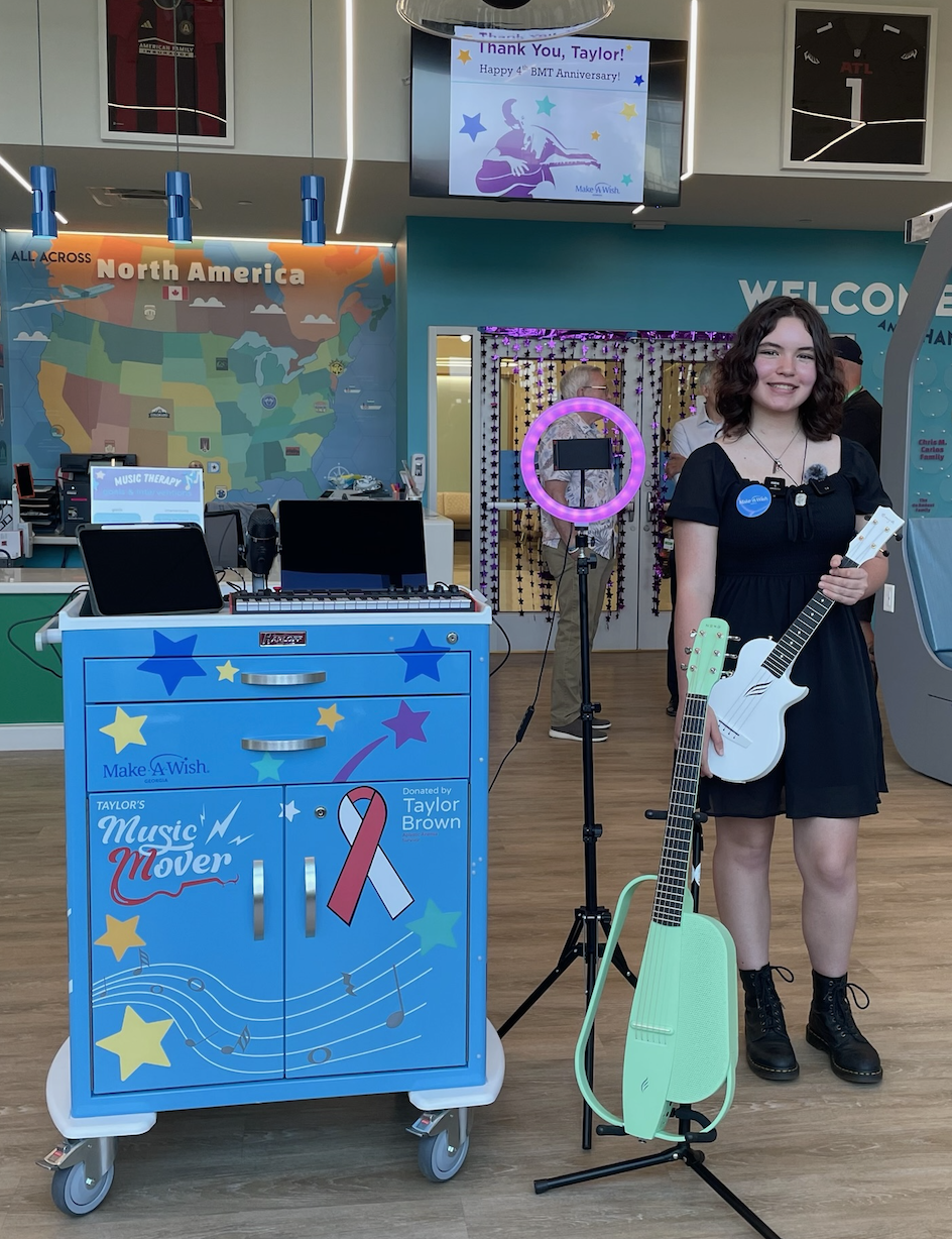 Taylor with the front of the produced cart!