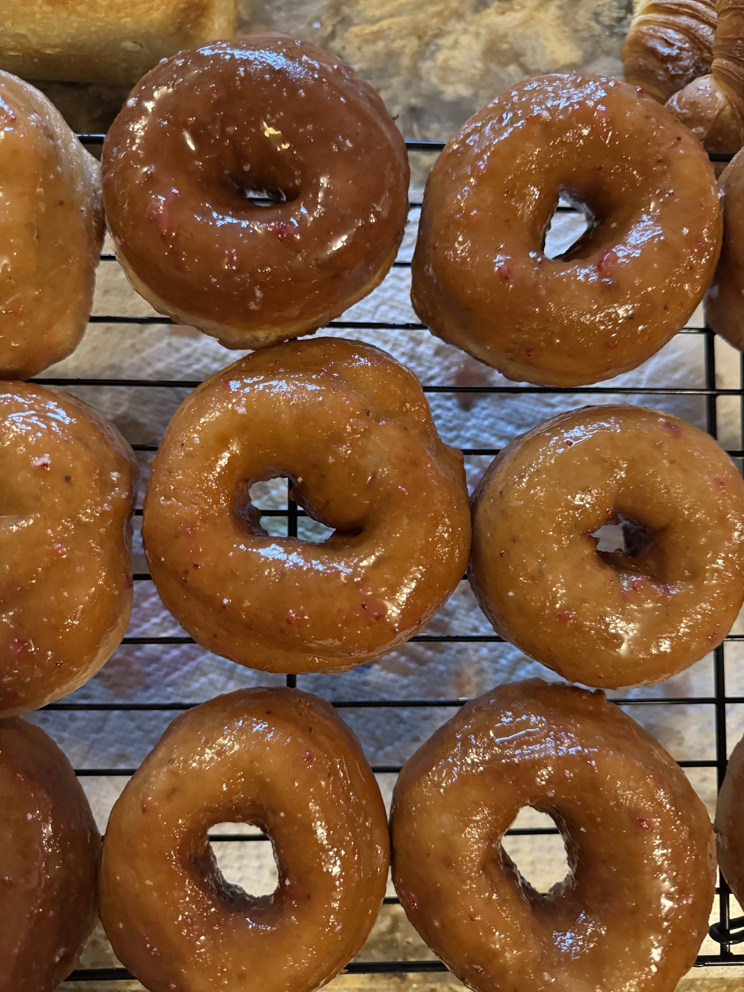Sourdough Strawberry Glaze Donuts