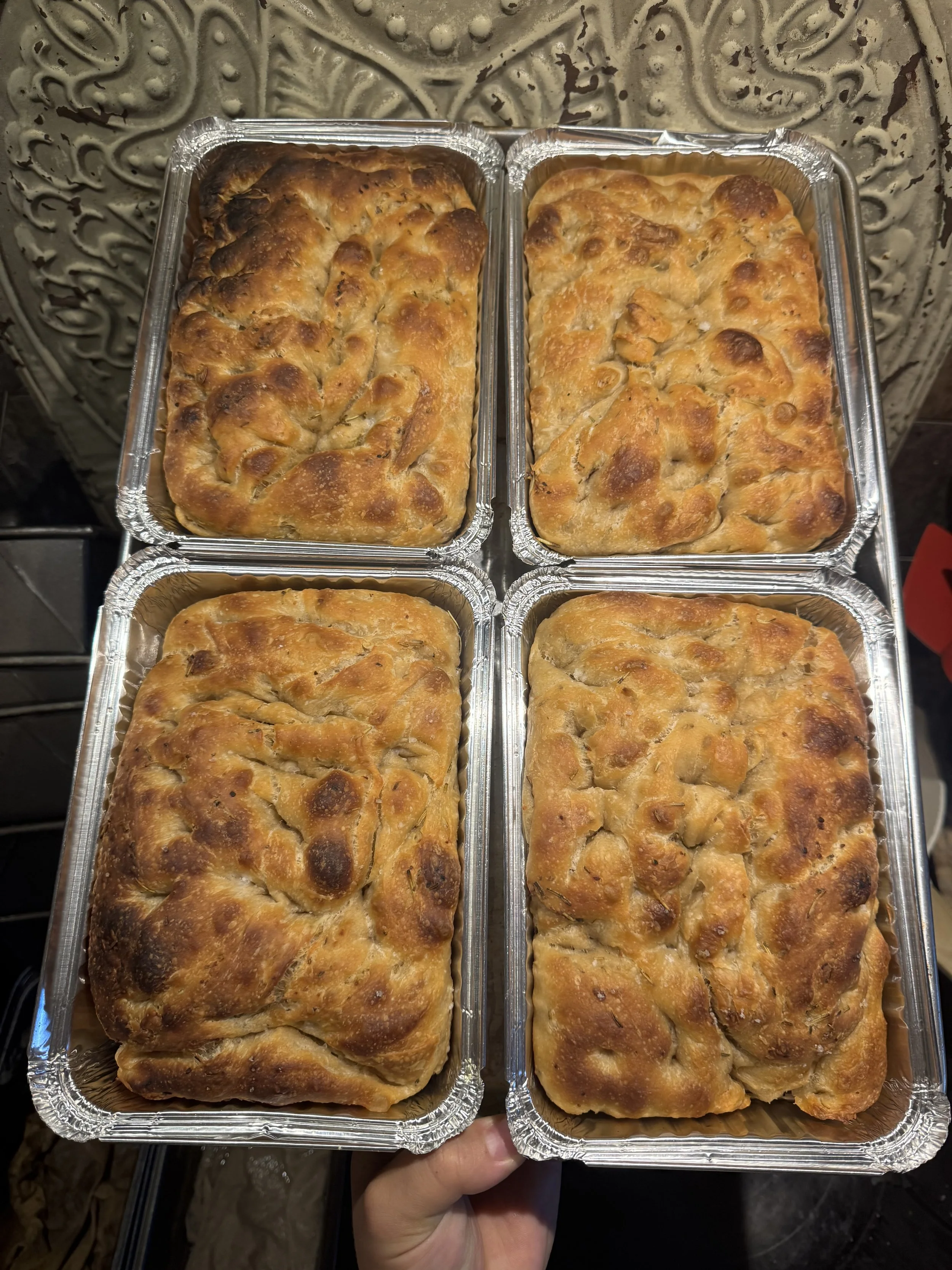 Organic Garlic Rosemary Sourdough Focaccia