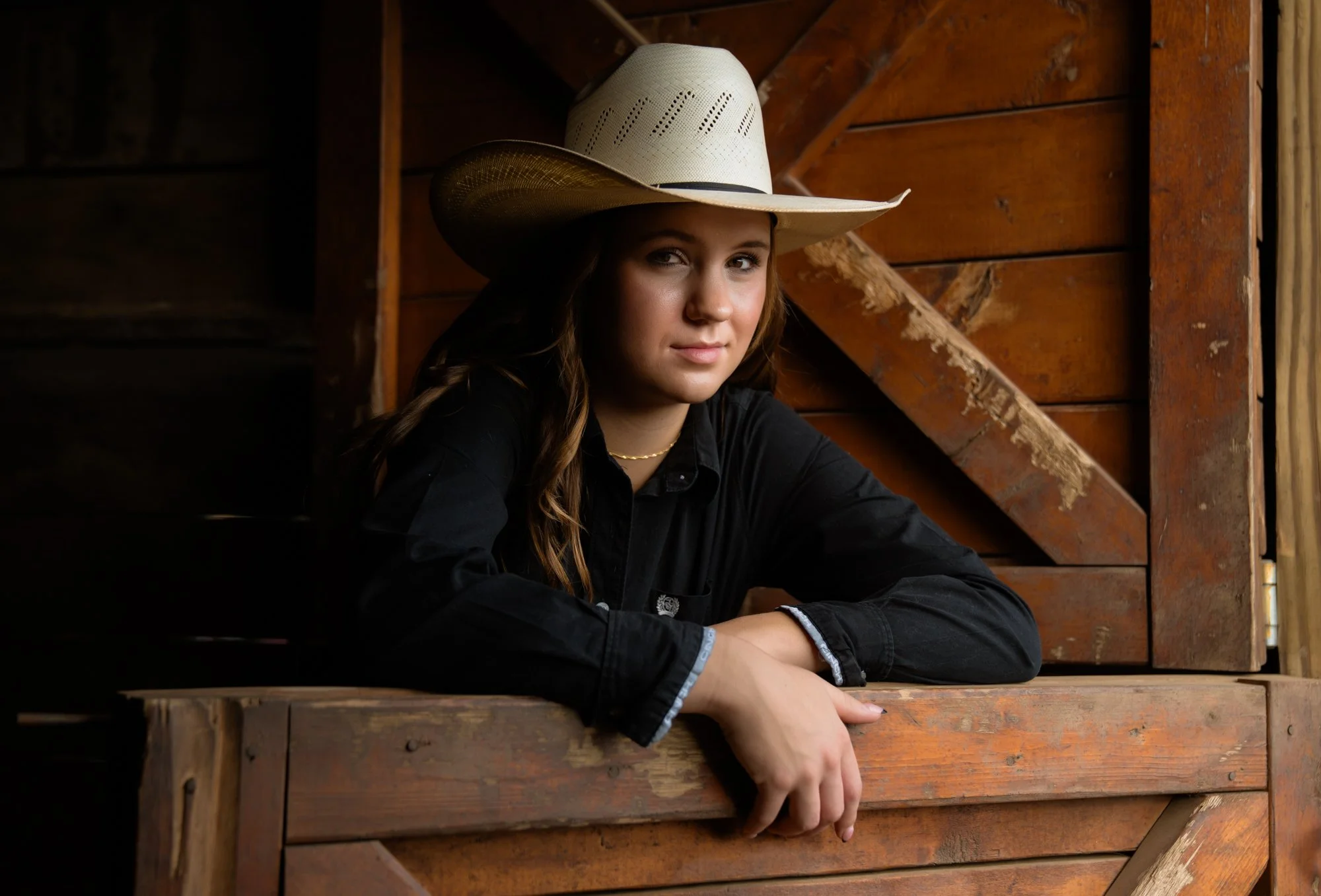Rodeo Cowgirl Senior Portrait Session with Equines