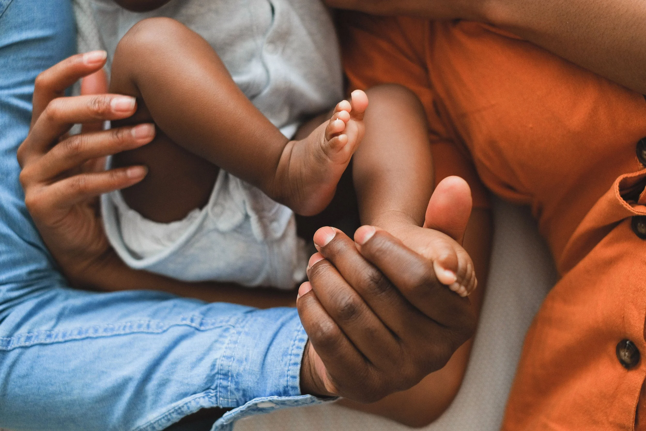 Infant with parents