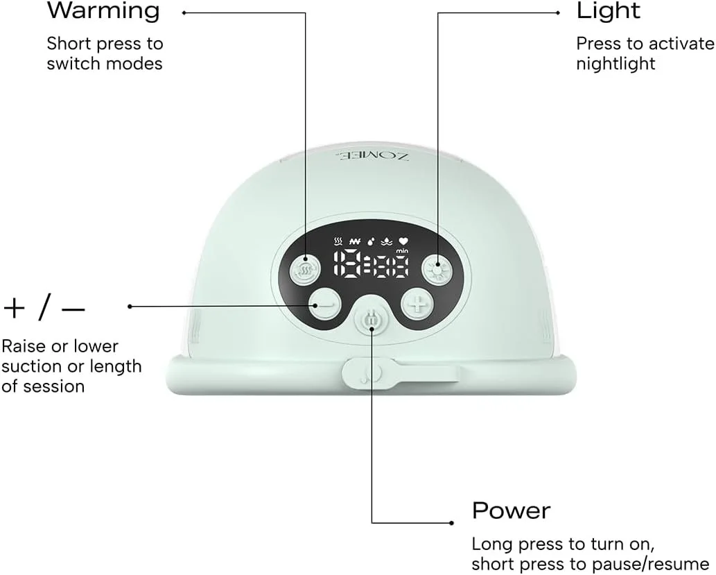 Zomee Mother's Nature W1 Heated Wearable Breast Pump