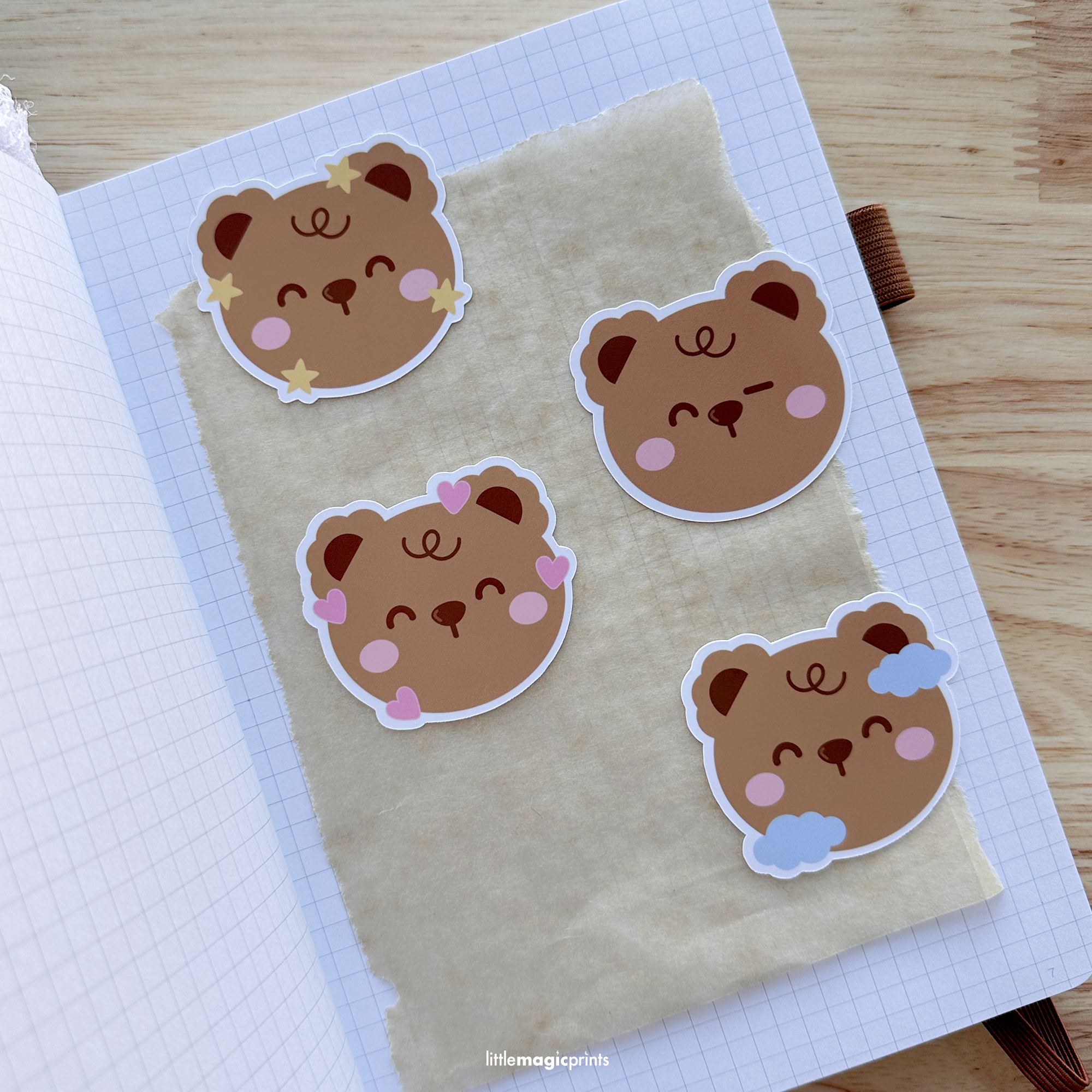 Emoti Bear Diecut Stickers