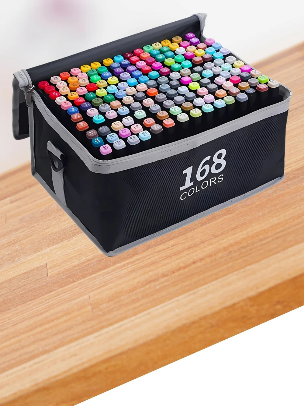 168 Dual-Tip Alcohol Markers with Case – Vibrant, Quick-Dry Ink