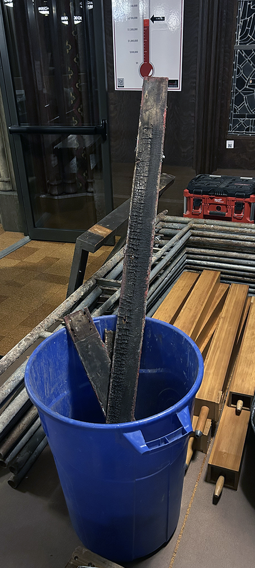 While most pipes will be restored, some organ infrastructure was discarded and will be rebuilt.