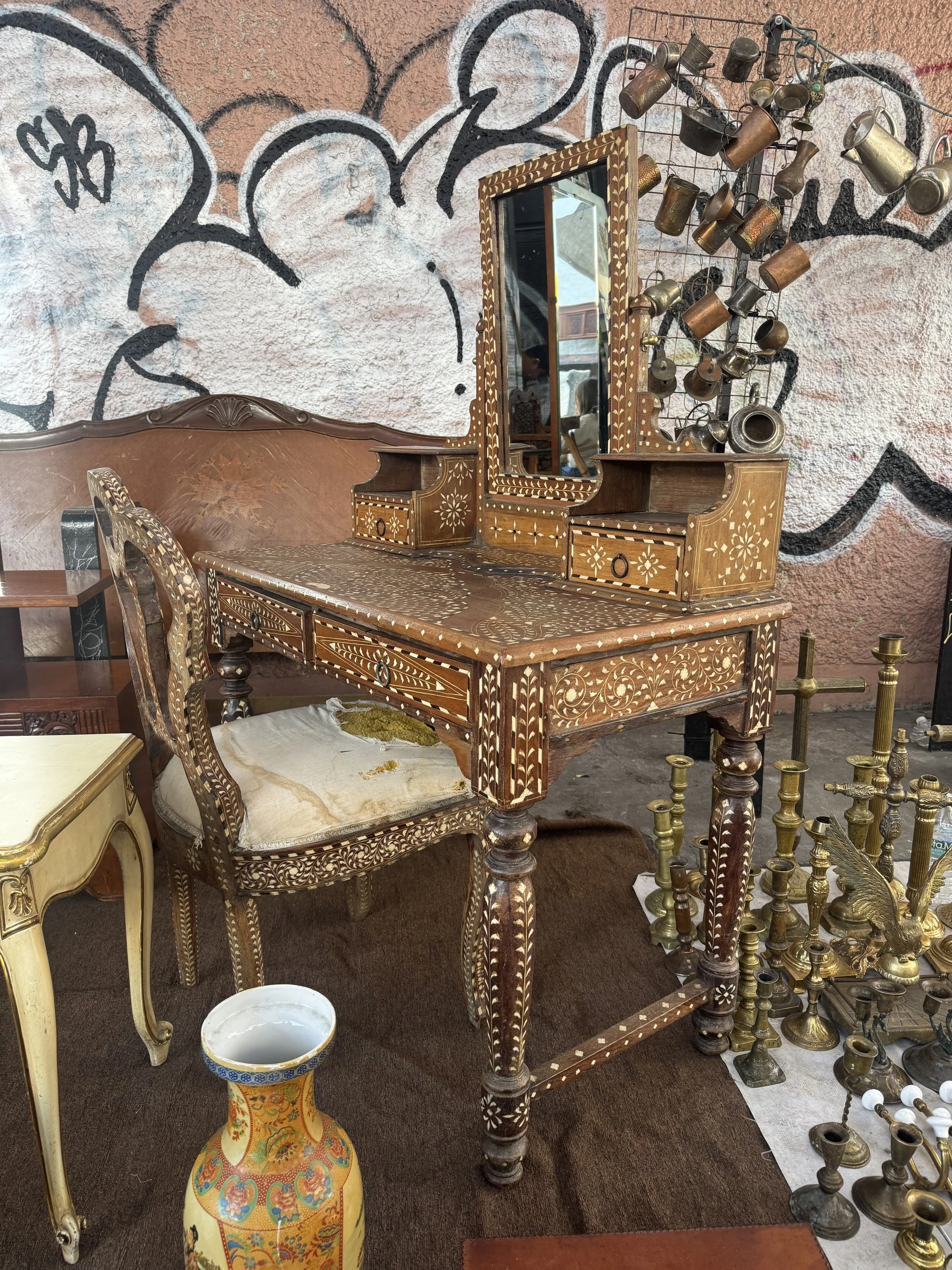 hunting for antique furniture with NC designer martha midgette