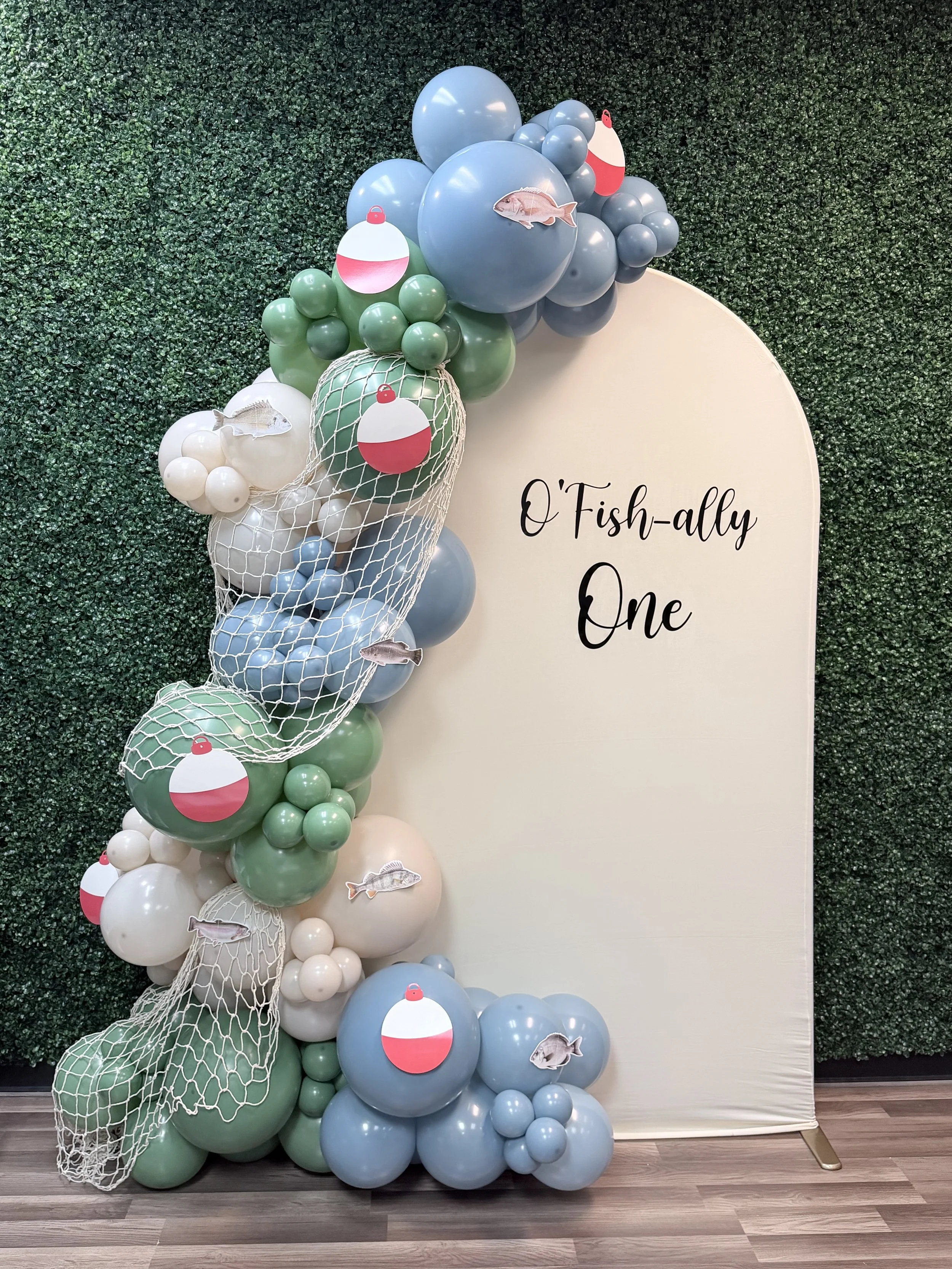 6ft Balloon Garland + Custom Backdrop by The Perfect Pop