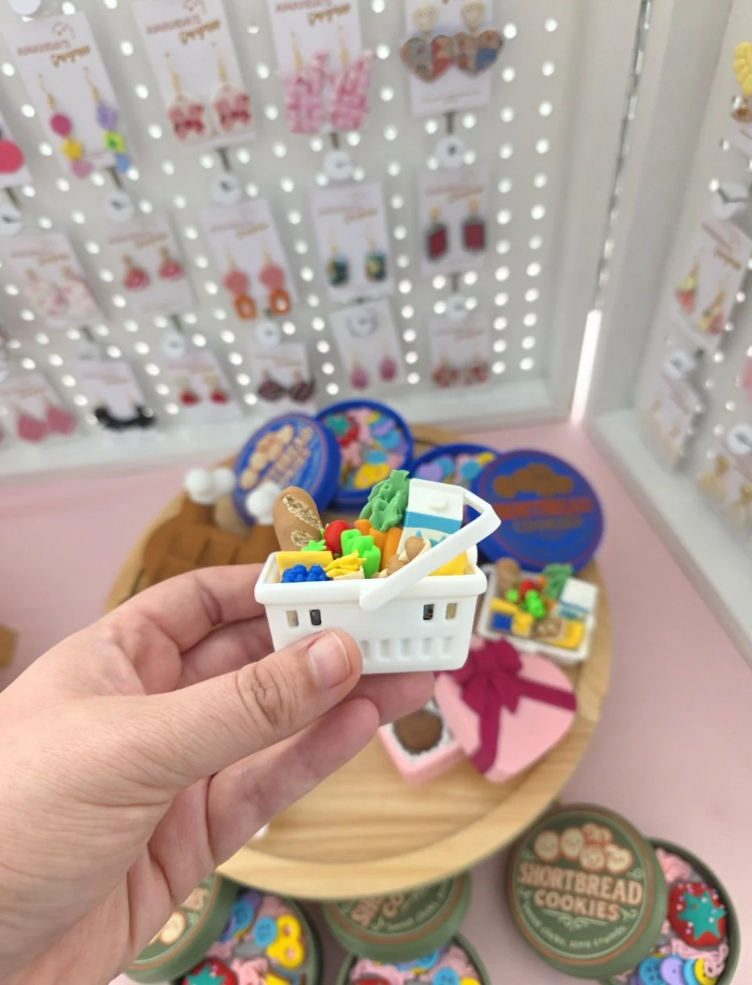 Shopping Basket Clicker Keychain
