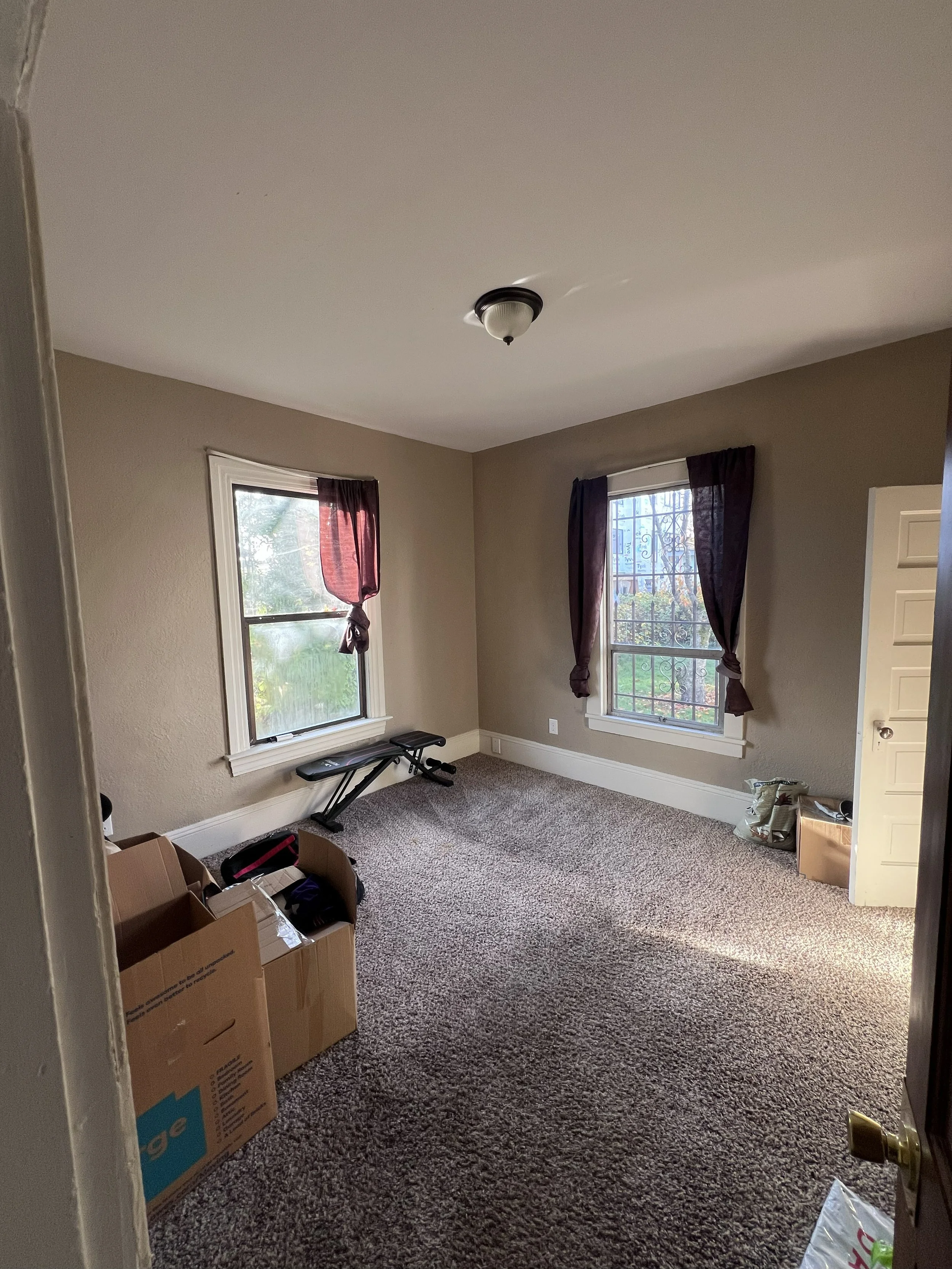 Bedroom before painting