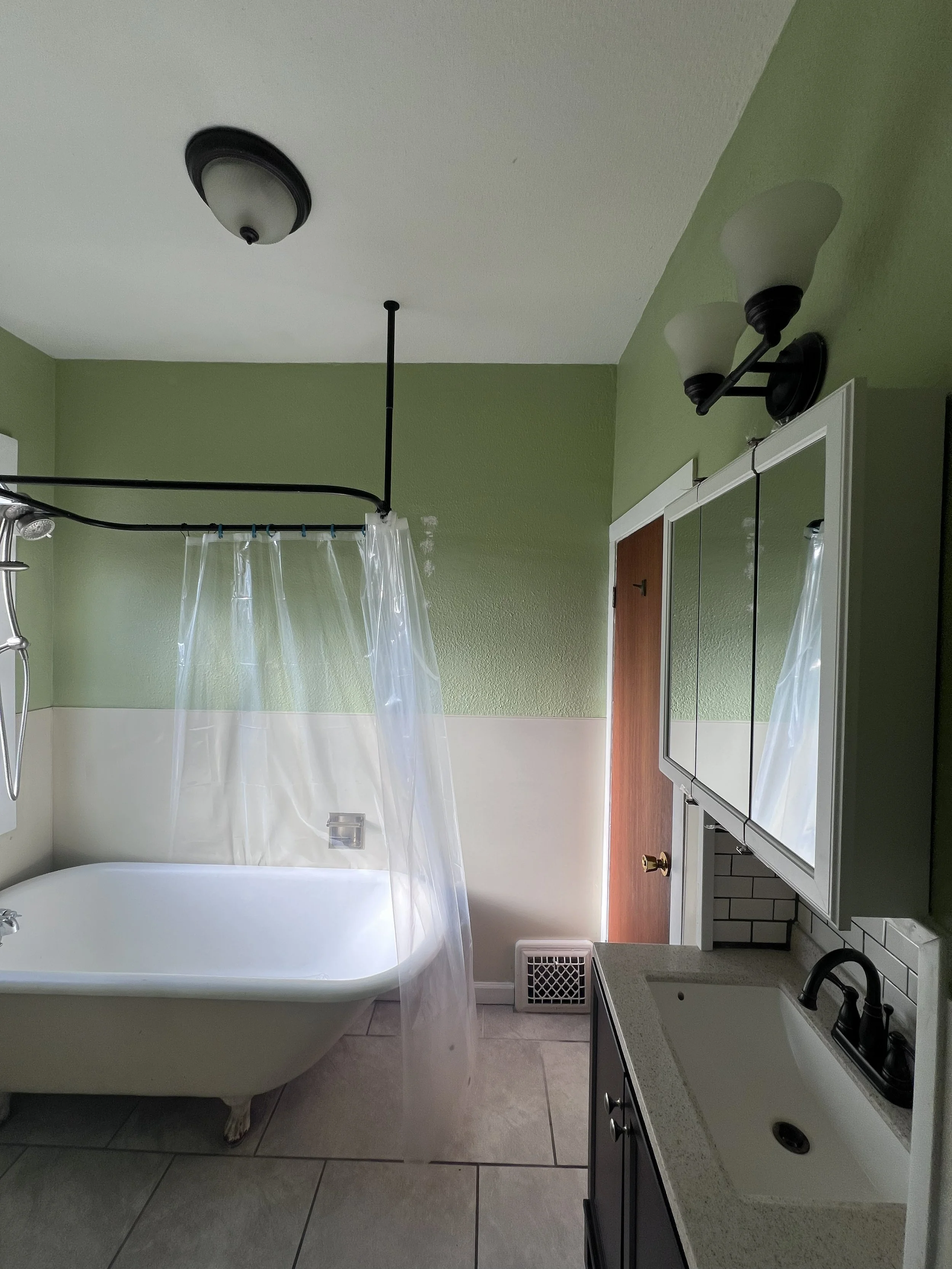 Bathroom before painting