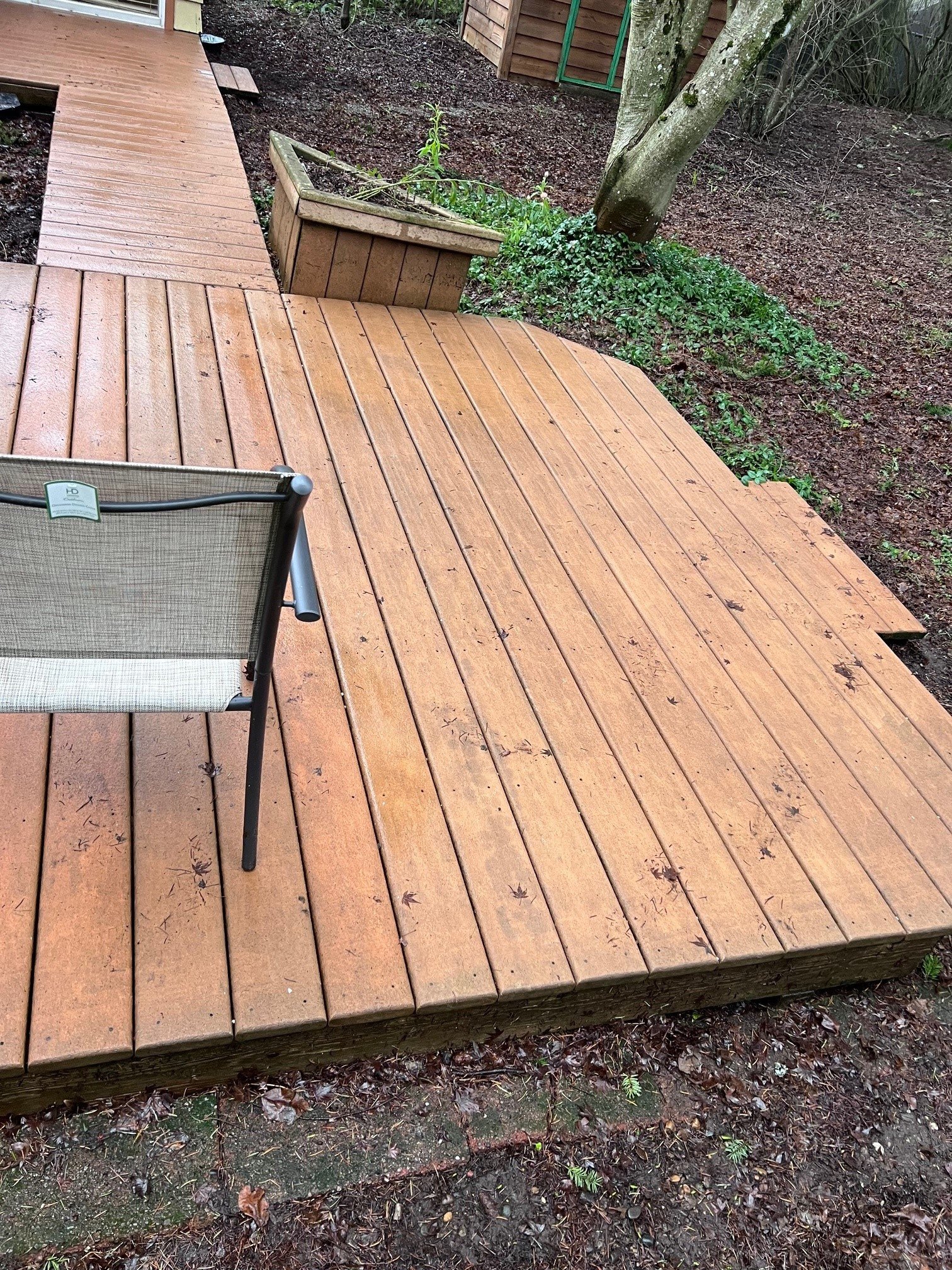 A clean composite deck after Pressure Washing