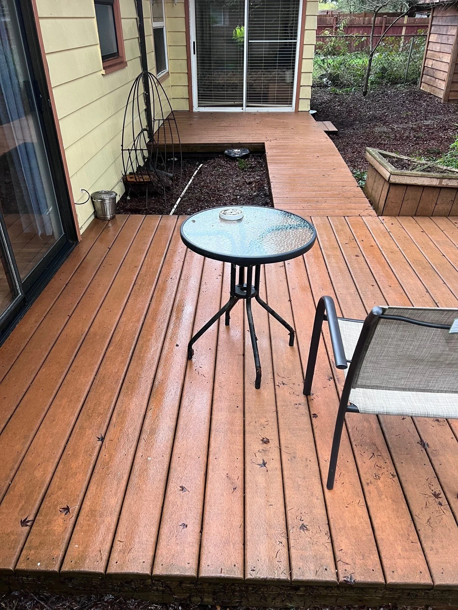 A clean composite deck after Pressure Washing