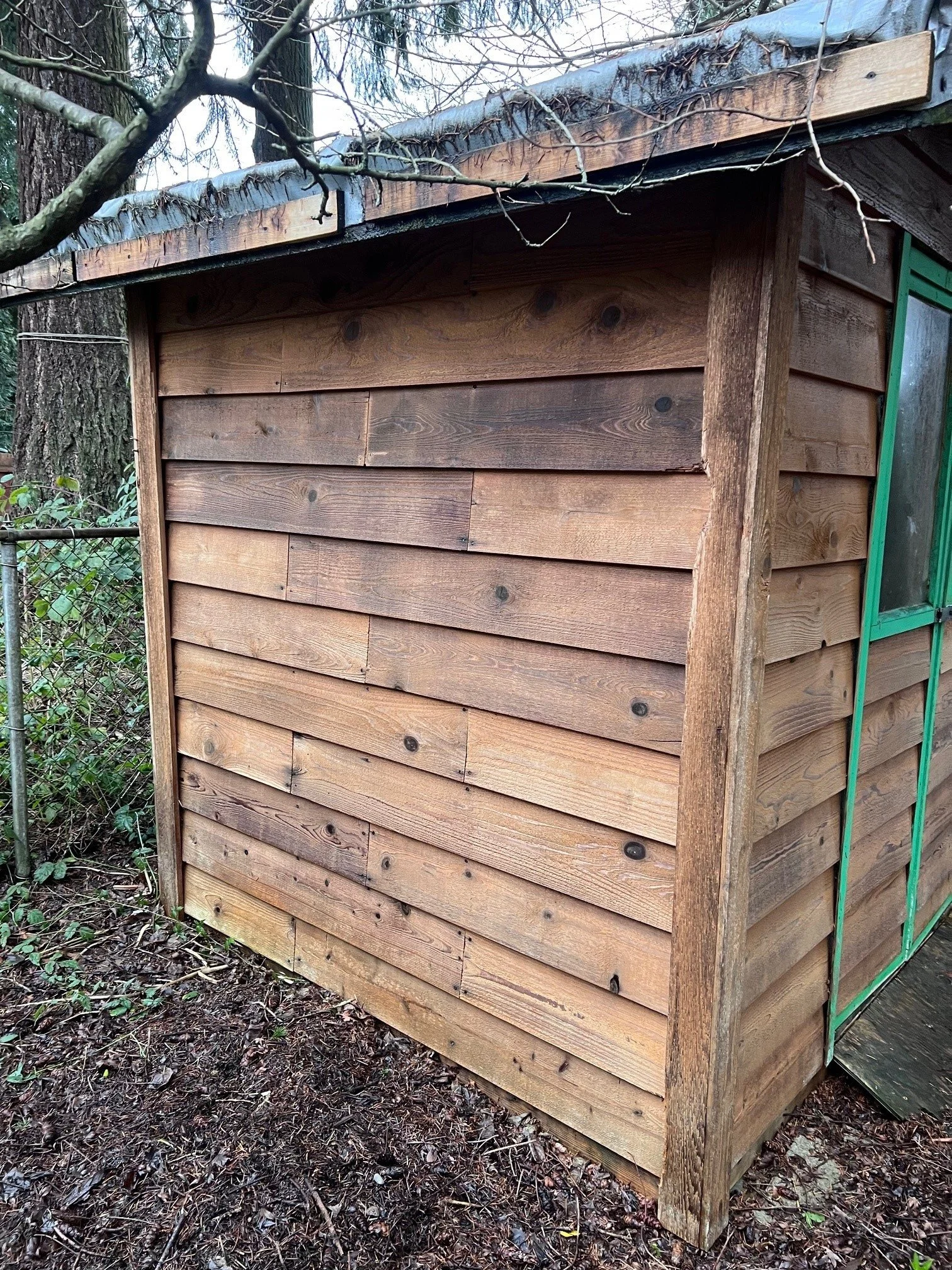 Shed after it has been Softwashed