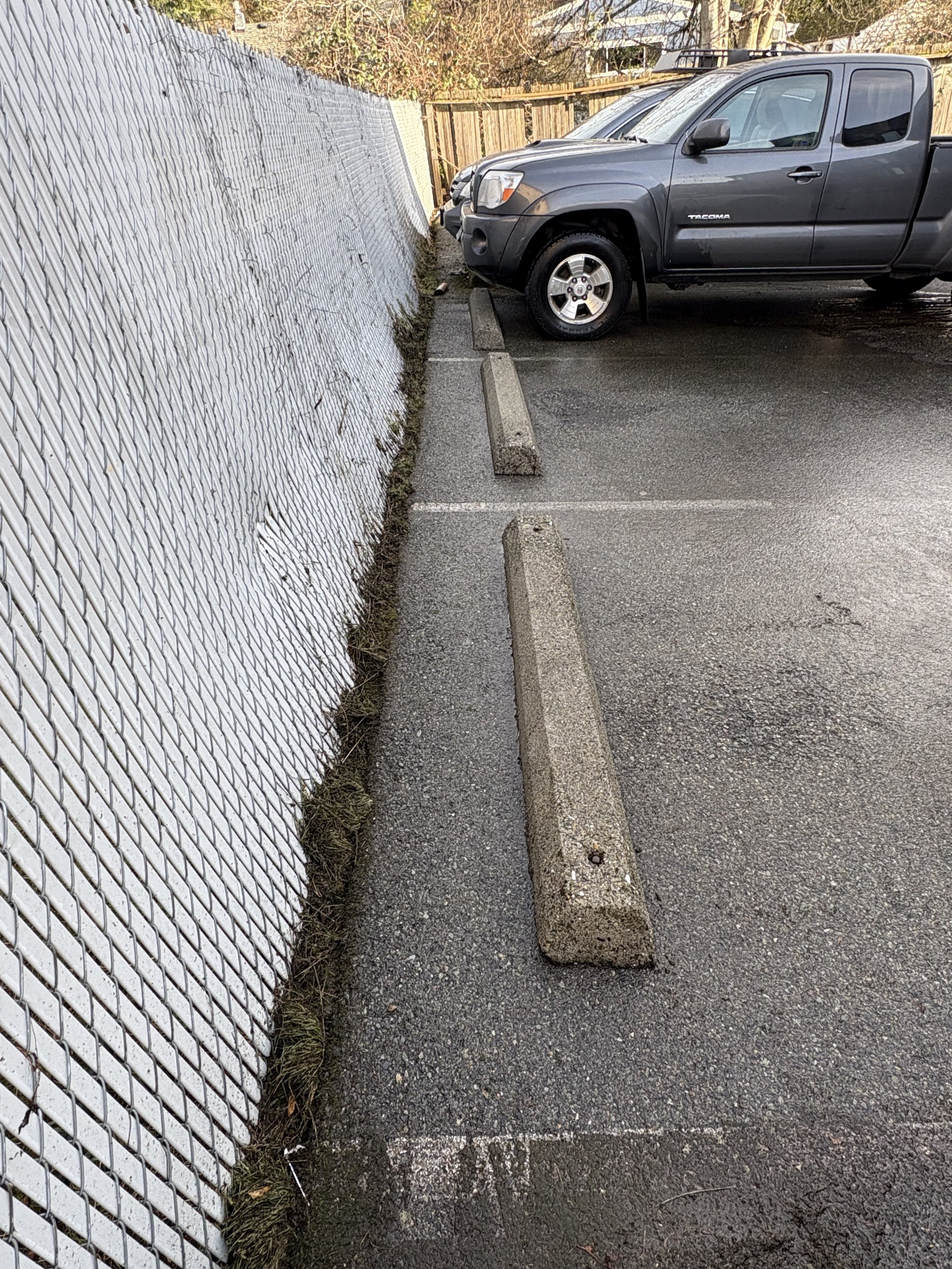 Parking area after cleaning