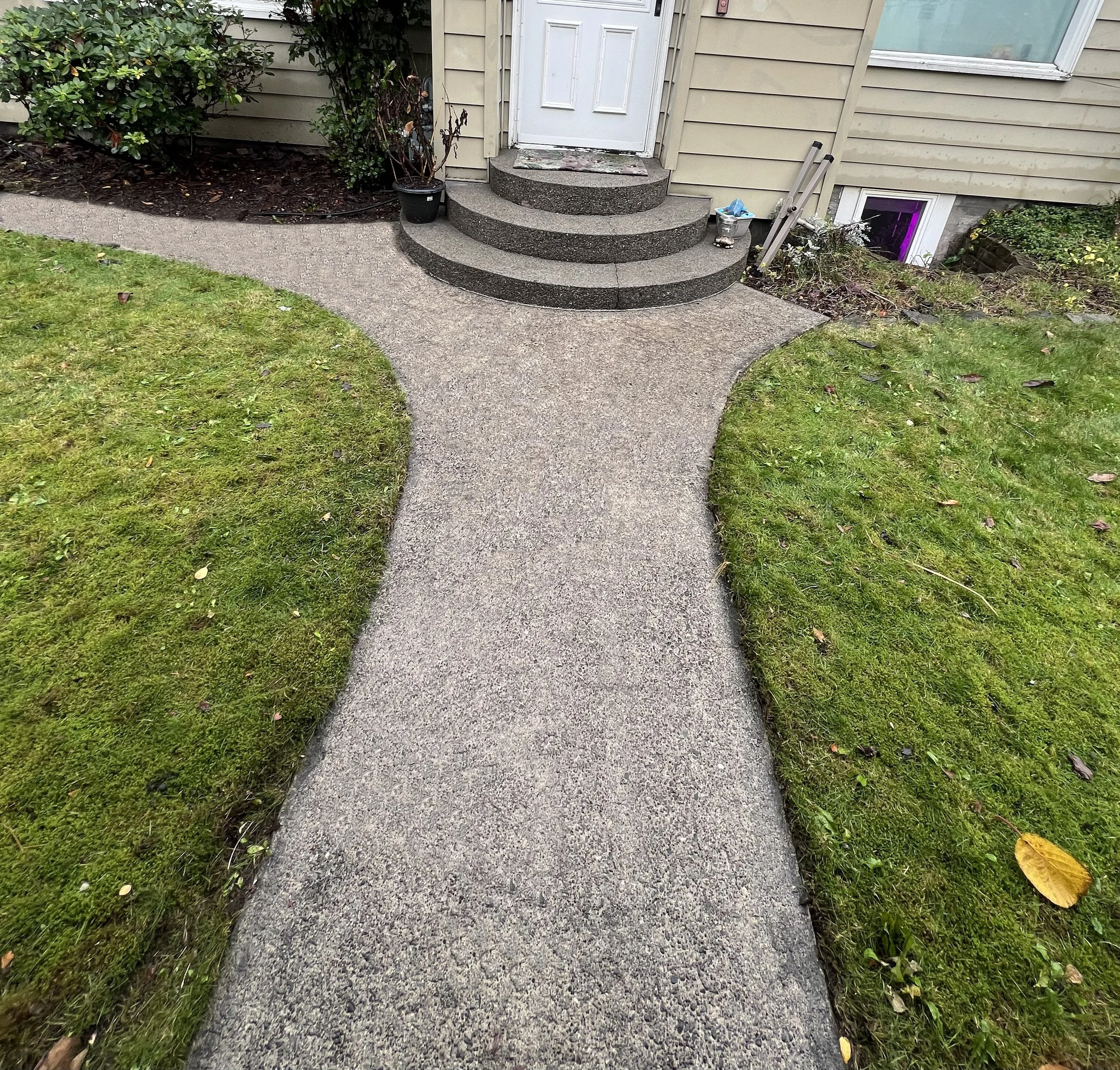 Walkway after cleaning and repair