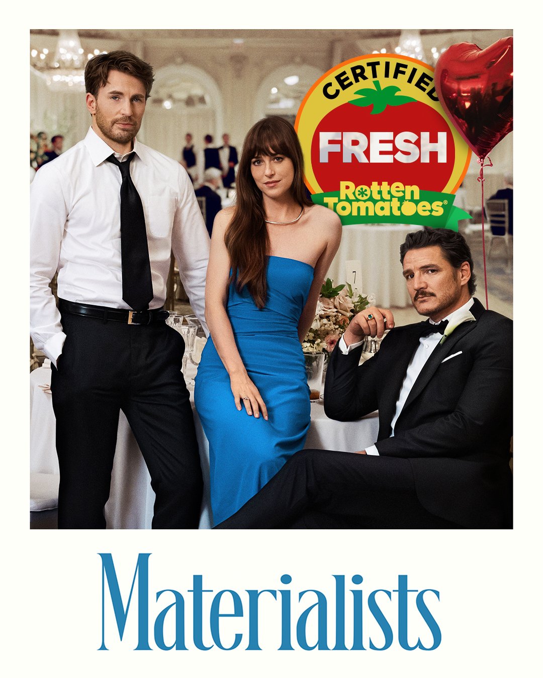 #Materialists is now Certified Fresh at 88% on the Tomatometer.