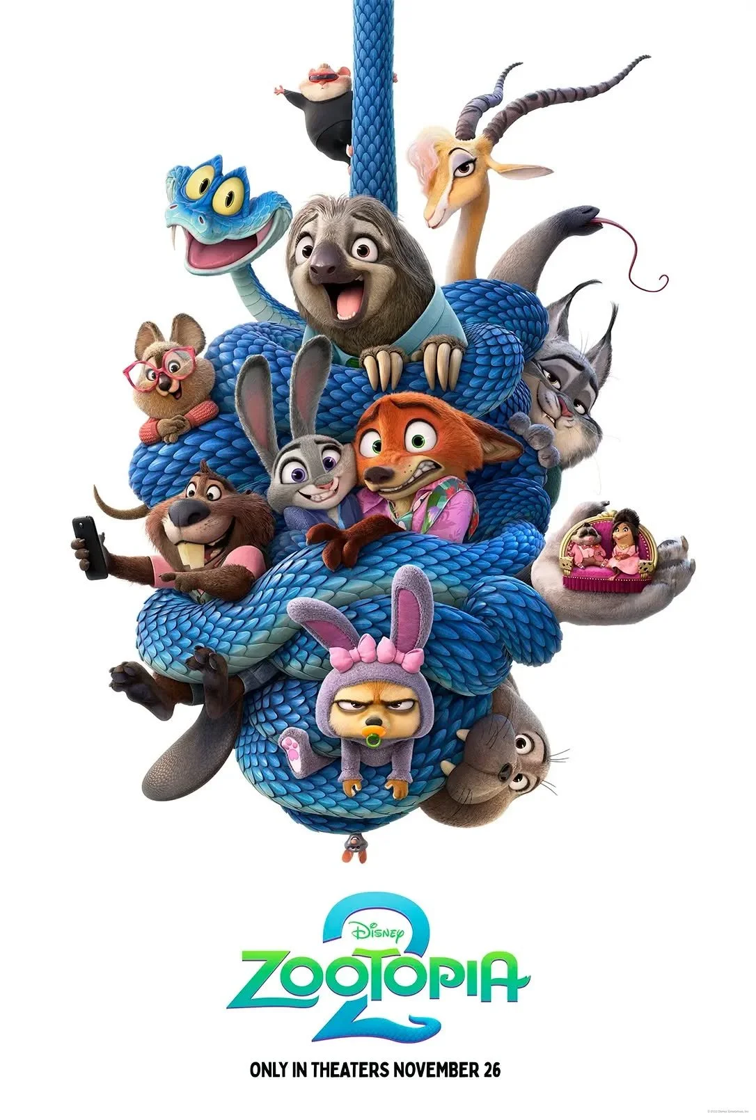 In Zootopia 2, Judy Hopps and Nick Wilde join the Partners in Crisis counseling program only to find themselves on the twisting trail of another mystery. Coming to theaters on November 26!