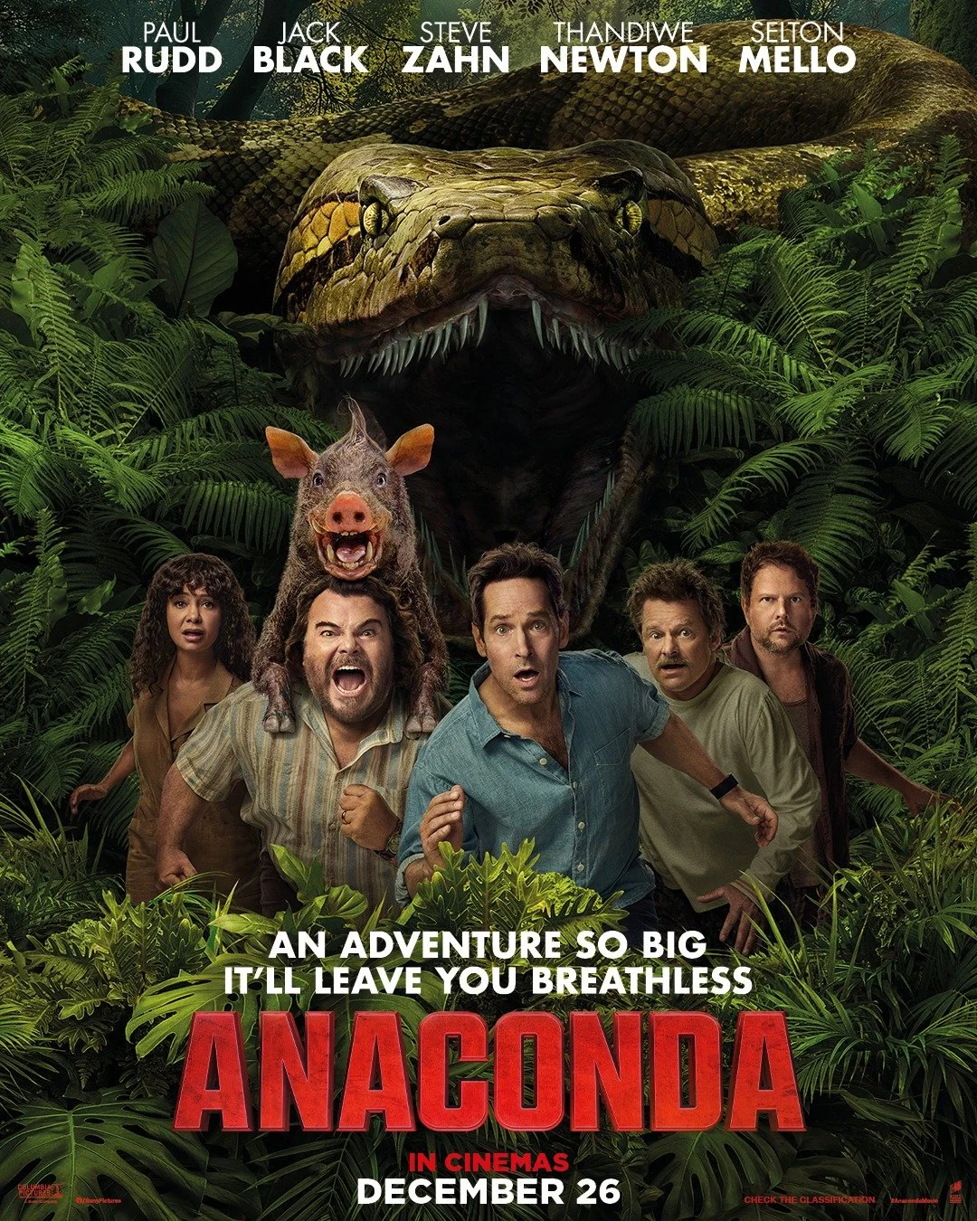 Big stakes. Bigger snakes. 

Paul Rudd and Jack Black star in #AnacondaMovie &mdash;exclusively in cinemas Boxing Day.