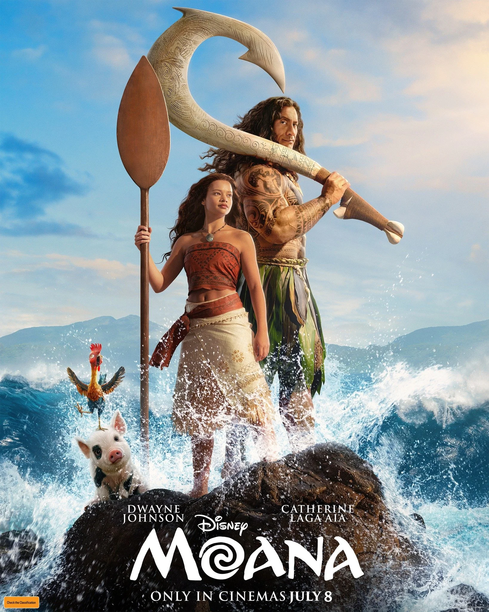 The ocean is calling. Join Moana, Maui, Heihei, and Pua on an unforgettable adventure. 🌊 Disney's #Moana only in cinemas July 08!