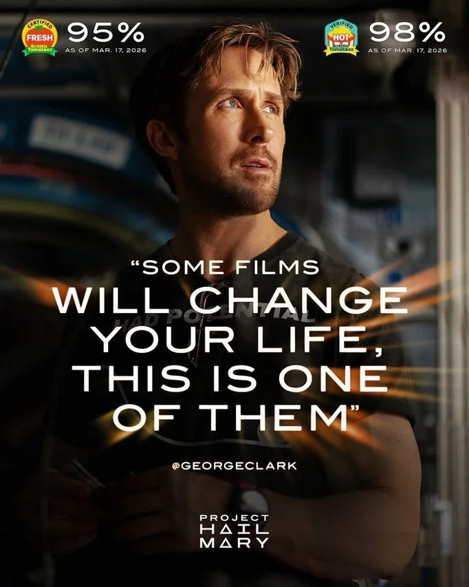 Don't miss the movie audiences can't stop raving about. #ProjectHailMary is now playing only in cinemas. Get Tickets Now.