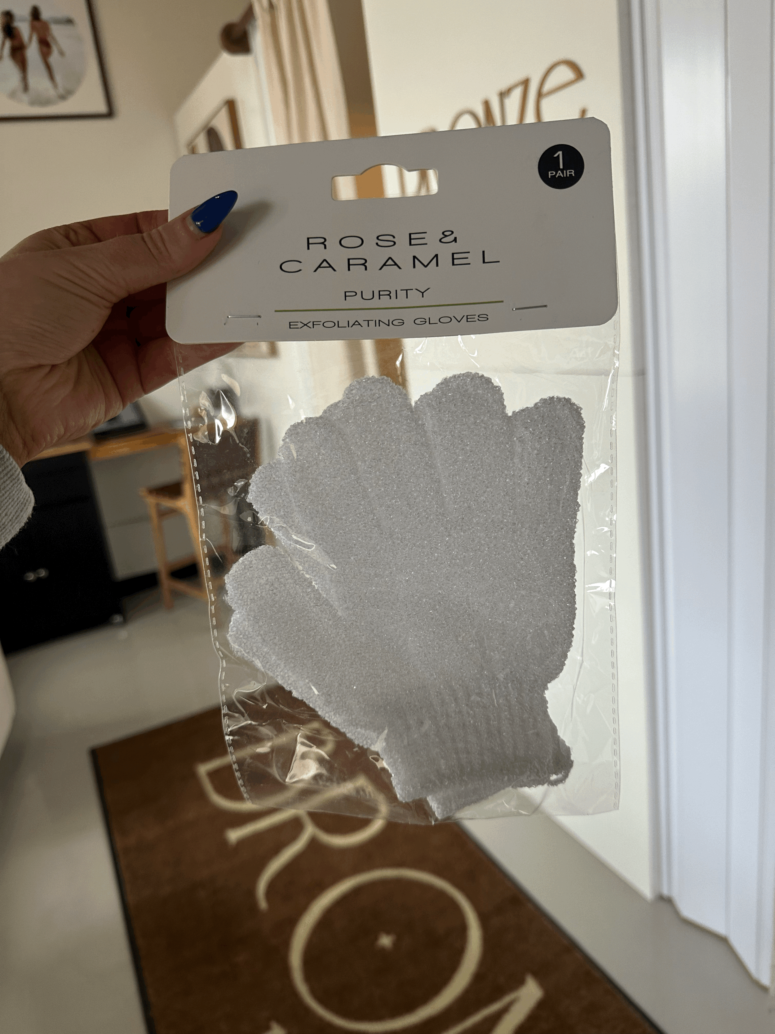 Rose & Caramel Exfoliating Gloves | Spray Tan Prep Mitt