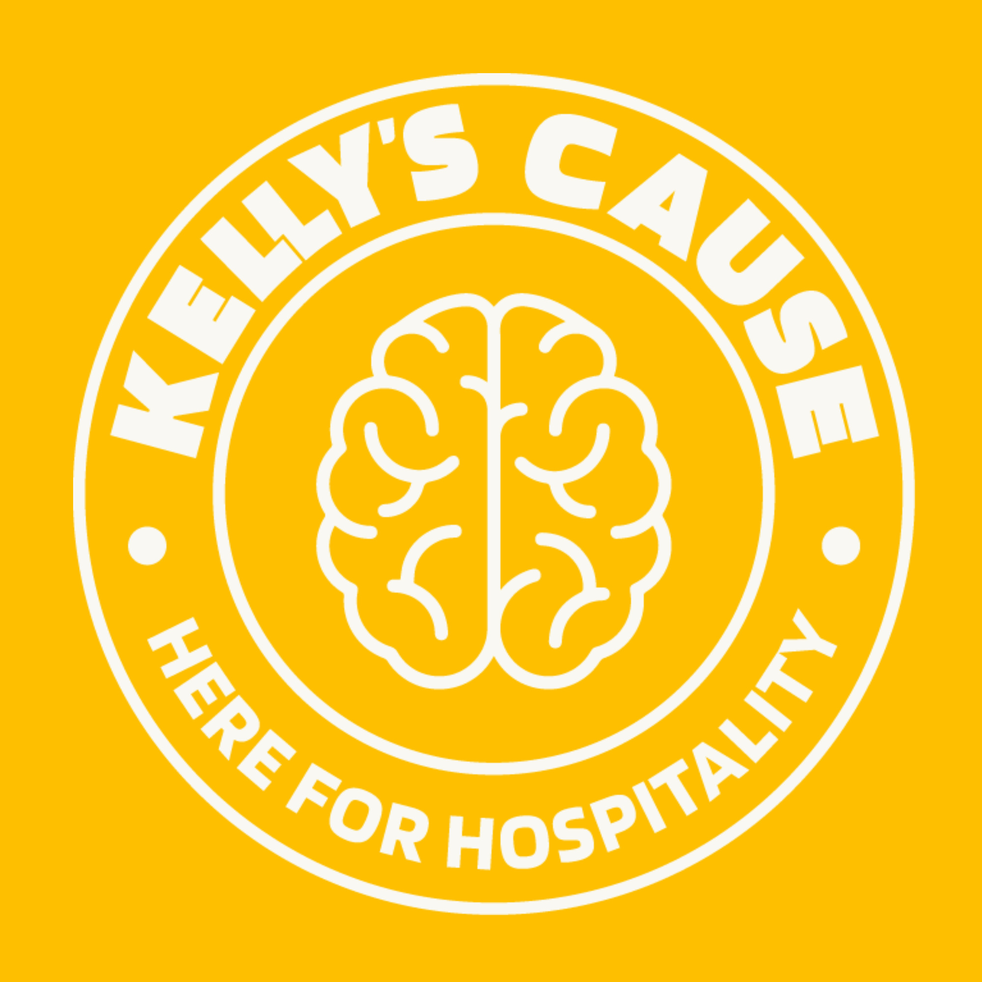Kelly's Cause charity logo on m4 yellow