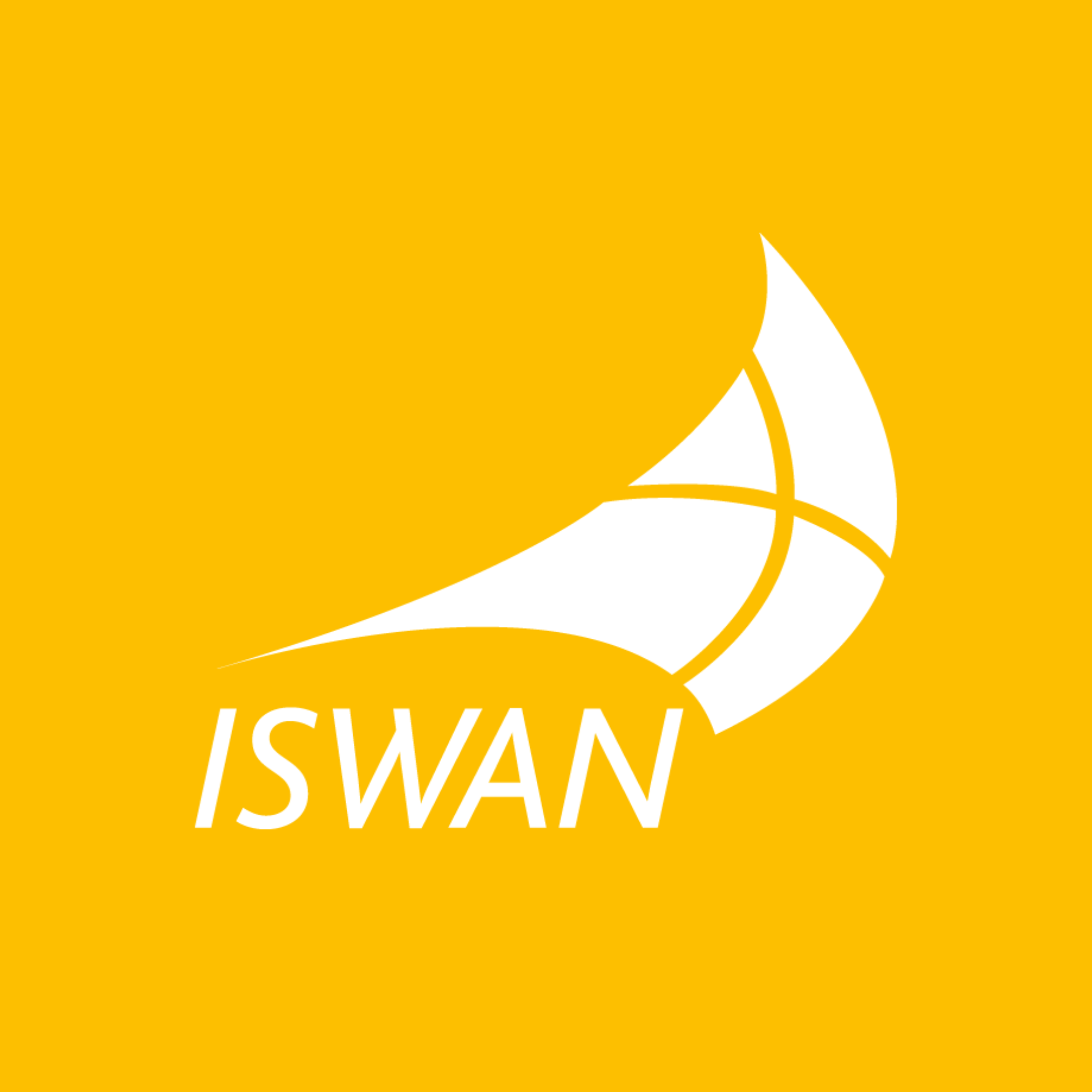 Iswan logo on M4 yellow background