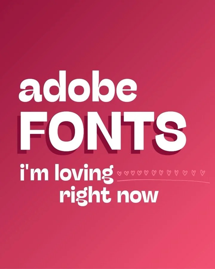 I admit it&hellip;I am font-obsessed! 🤤 🤤 🤤 

Is there anything more satisfying than a lovely font? ✨ 

Here are a few of my current faves with some random thoughts 🙃 

One of my hobbies is scrolling through Adobe Fonts and oo-ing and ahh-ing. I 