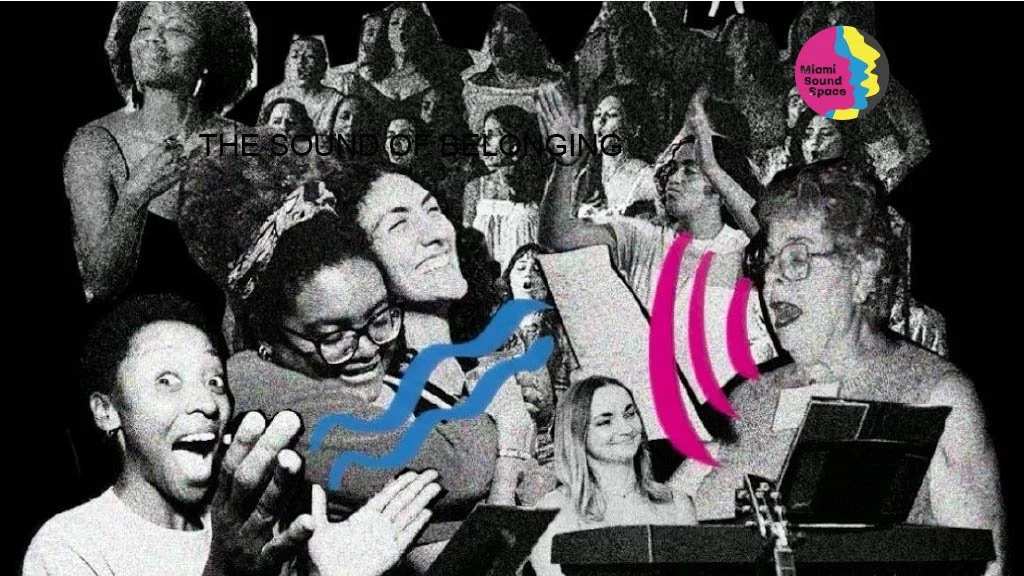 collage of people singing, smiling, and clapping