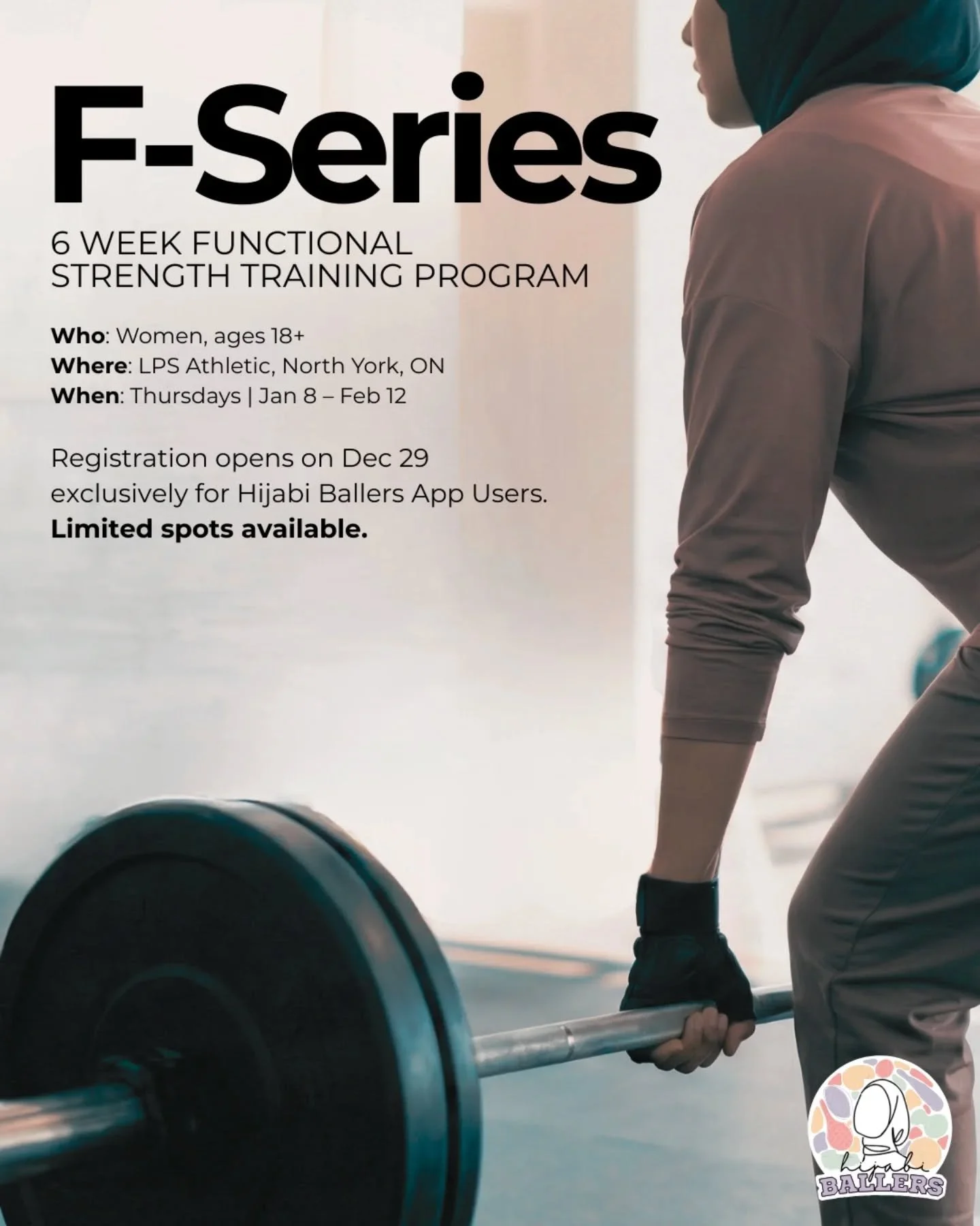 F SERIES IS BACK! 🏋️&zwj;♀️✨

AND we are officially offering TWO cohorts for our 6-week strength program at @lpsathletic 
Whether you want to master your form or just get stronger with the squad, this is your space.

The Details: 
Thursdays | Jan 8 