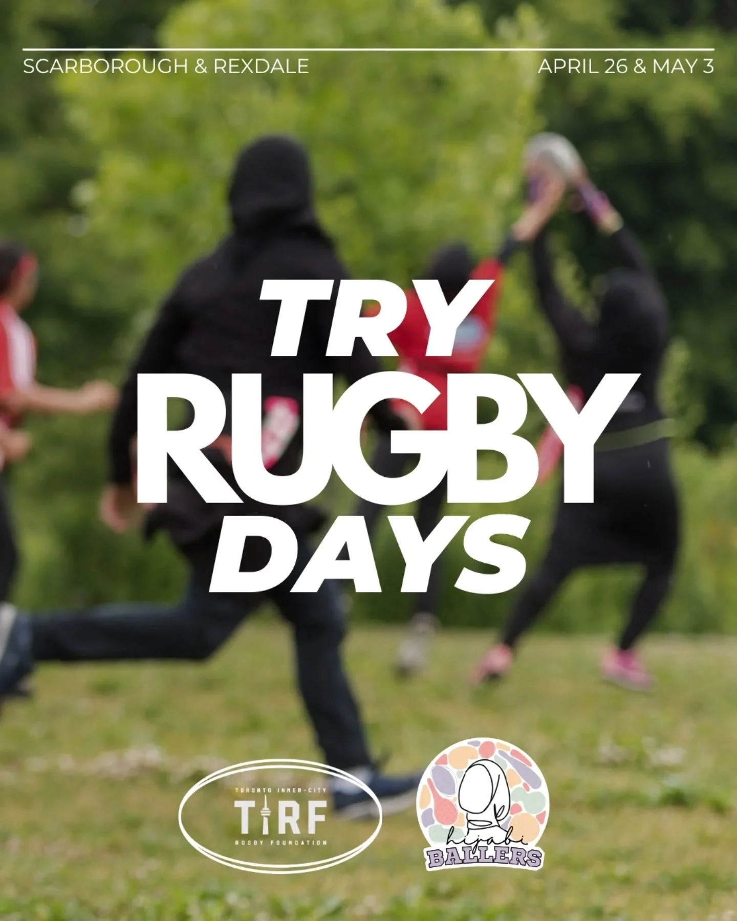 Ready to join the scrum? 🏉✨
Hijabi Ballers and @tirfrugby are teaming up to bring you Try Rugby Days! Whether you&rsquo;ve never touched a rugby ball or you&rsquo;re looking to get back on the pitch, this is your chance to learn the sport in a safe,