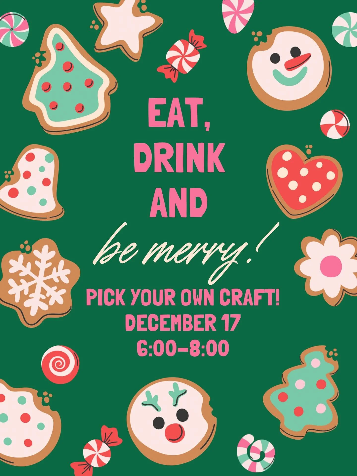 Join us for our LAST🎄ADULT CLASS🎄for the season next WEDNESDAY 12/17! You will be able to pick a NUTCRACKER or  HOLIDAY HOUSE to paint, glitter and bedazzle. 

Take a break from your holiday schedule and grab a friend to come create one of these fa