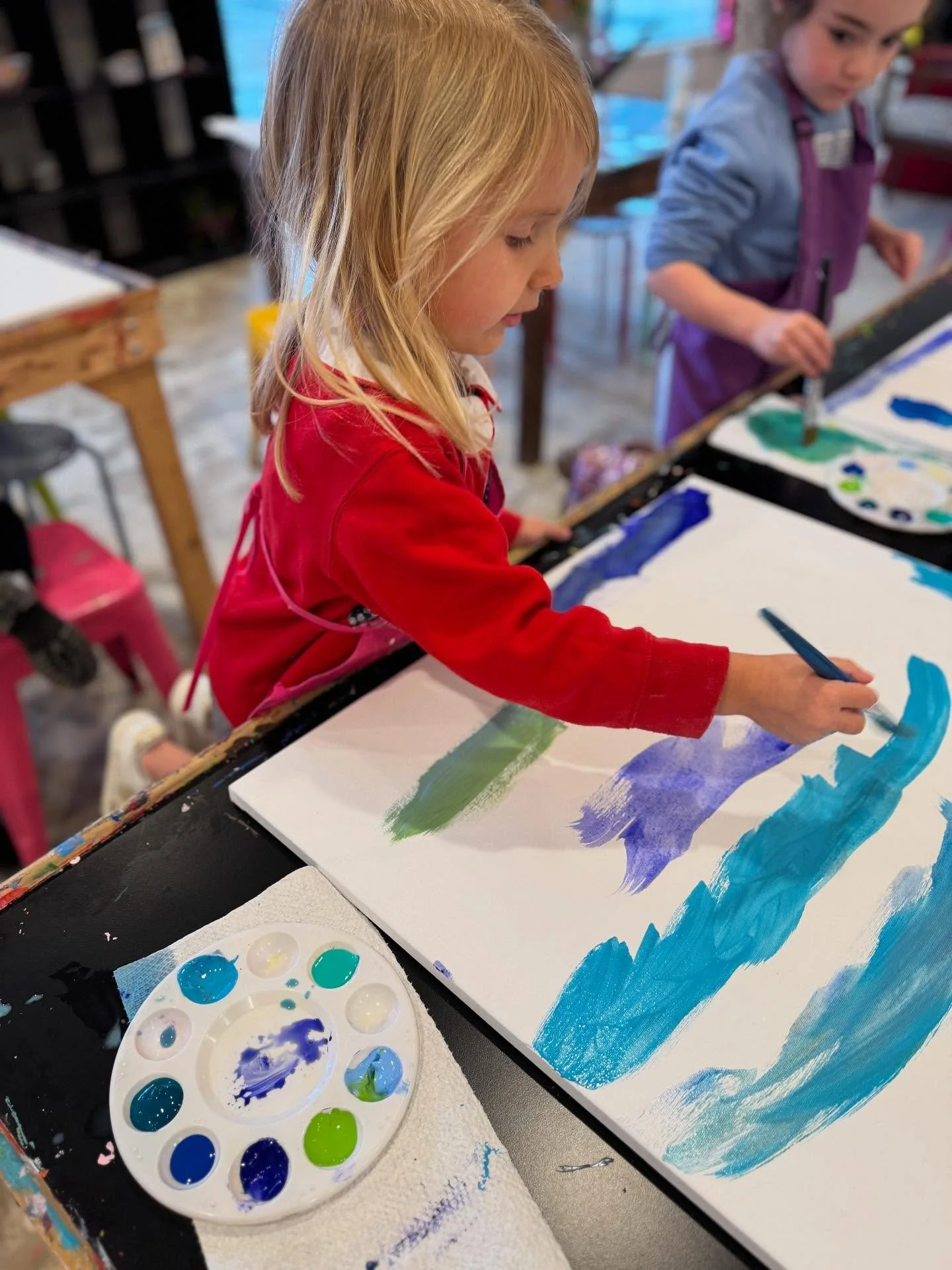 We started After School Art today and it was just absolutely amazing. We began to work on our large canvas painting along with a smaller mixed media piece. 

This group could not be more perfect and I&rsquo;m so excited to have the next few weeks to 