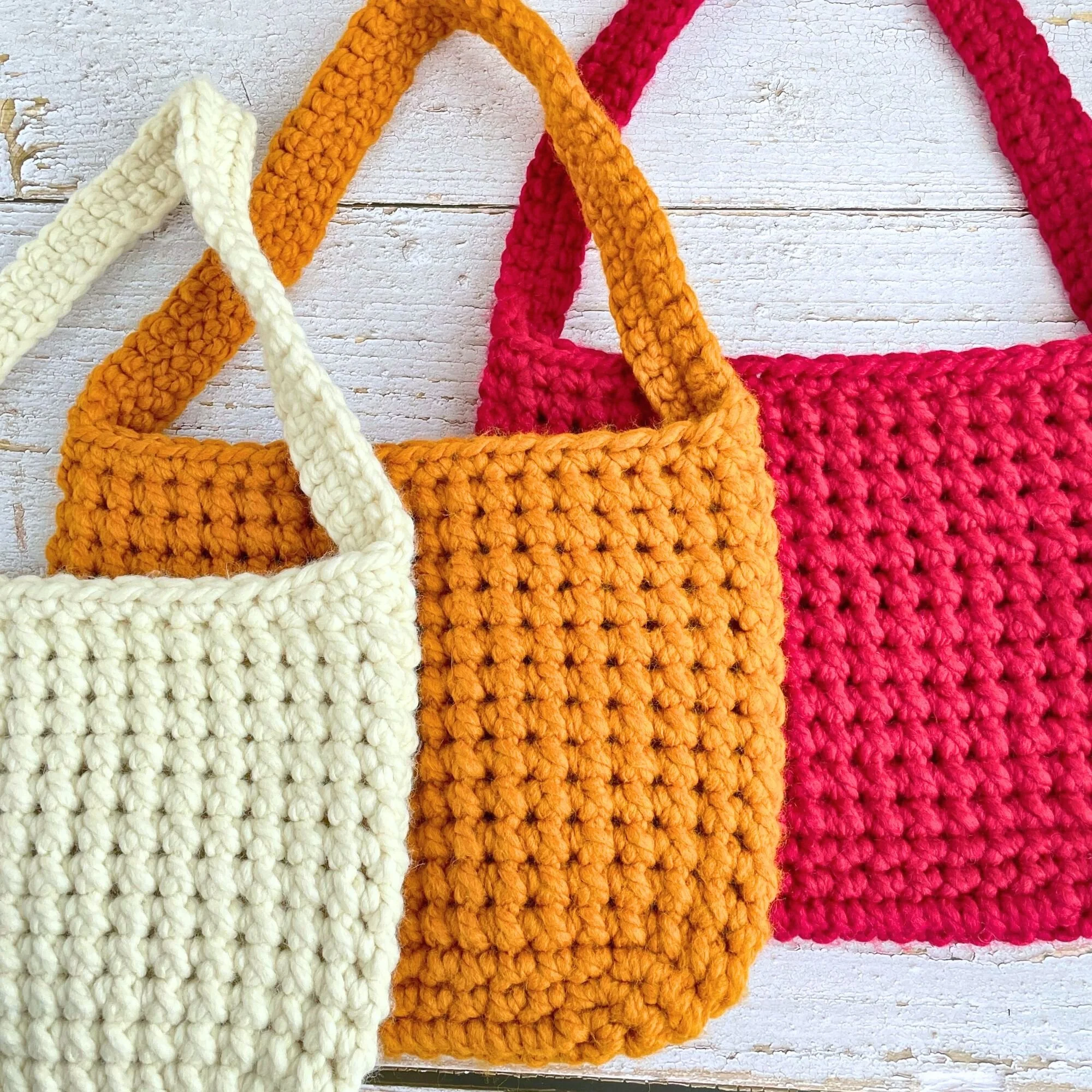 One Skein Crochet Bag Pattern Quick Chunky Tote Purse Super Bulky Yarn Shoulder Bag Advanced Beginner Crochet Handbag
