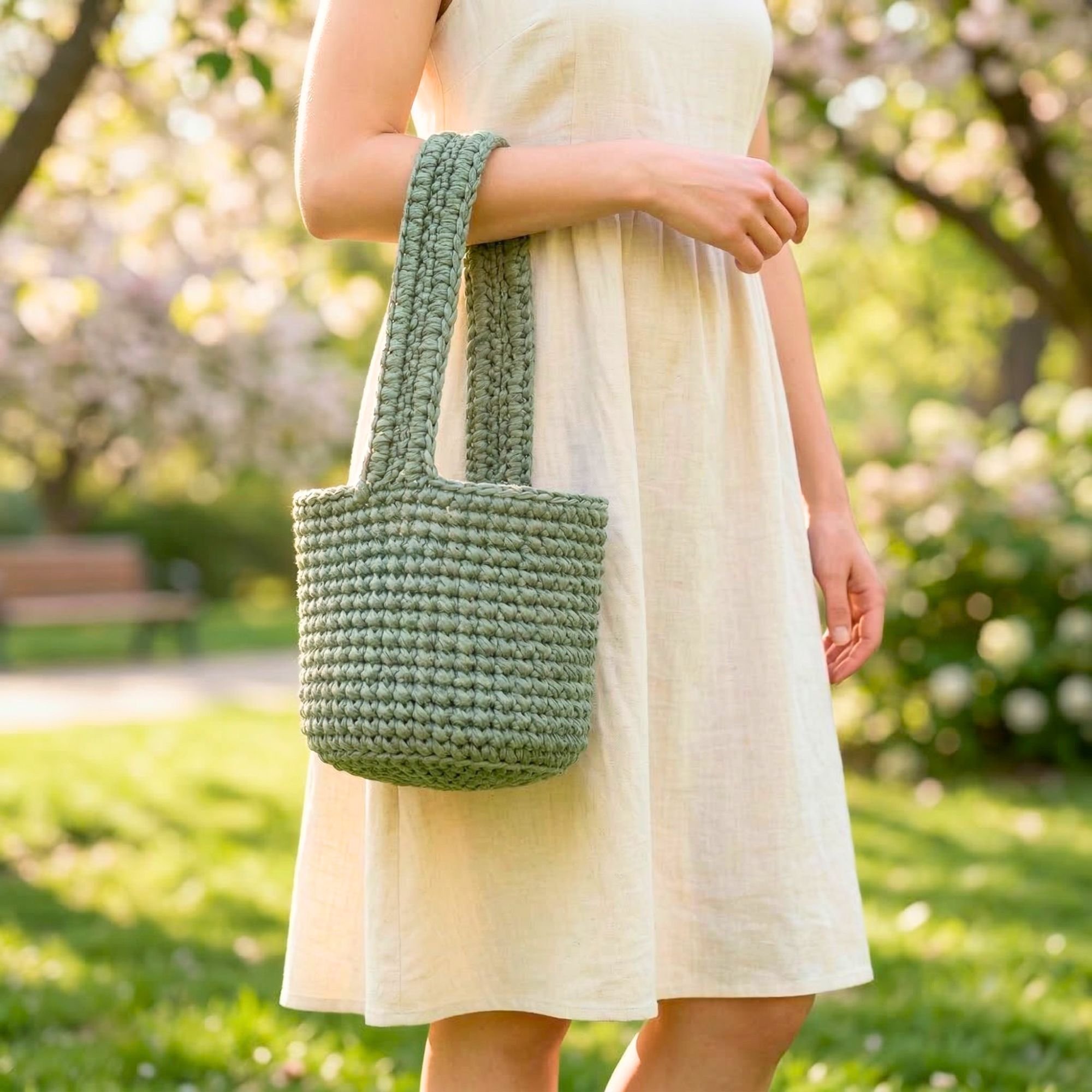 crochet bucket bag pattern woven tote bag