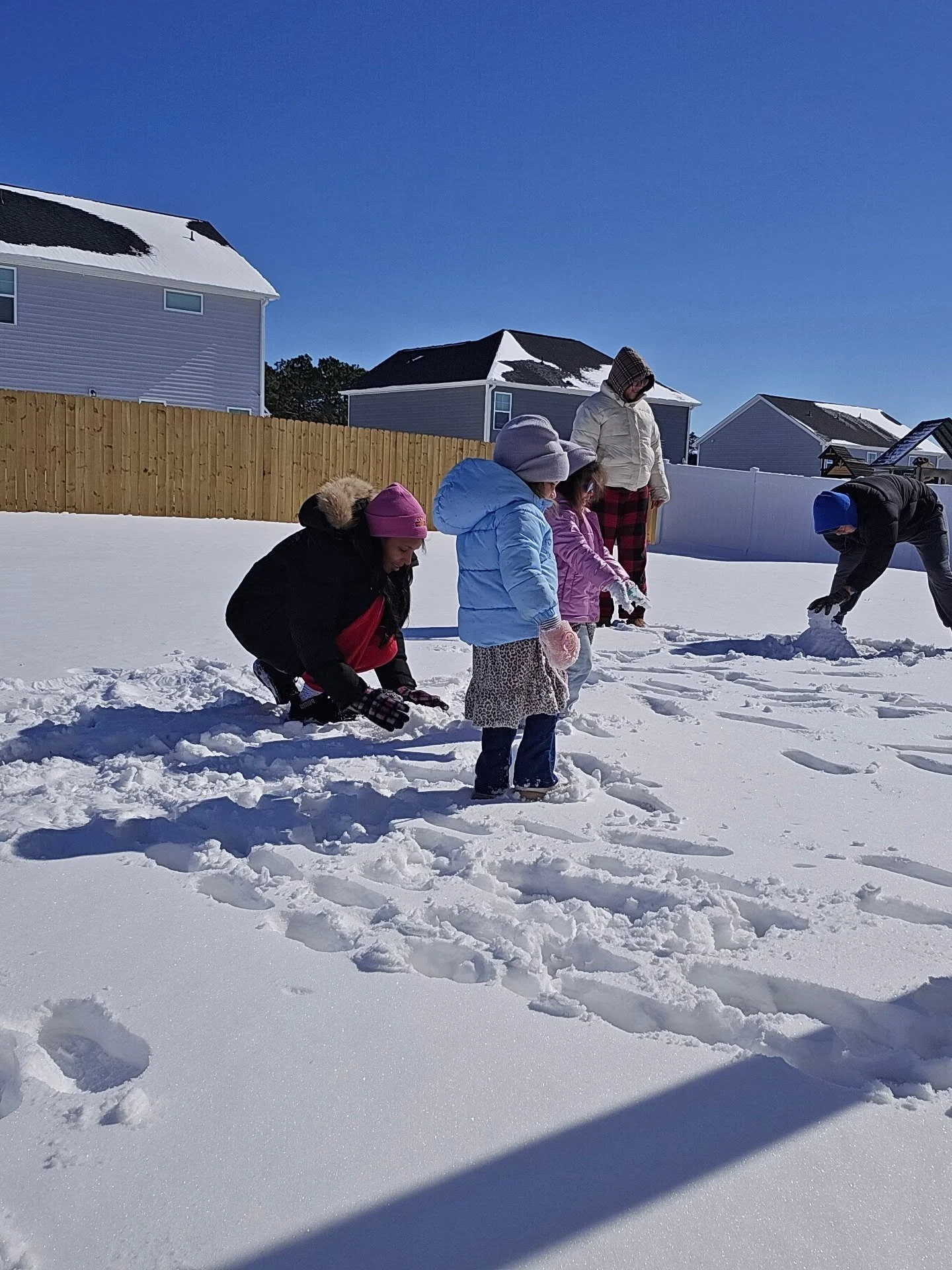 Snow day in Fayetteville, NC ☃️❄️
This Florida girl CANNOT make a snowman!

#winter #snowday