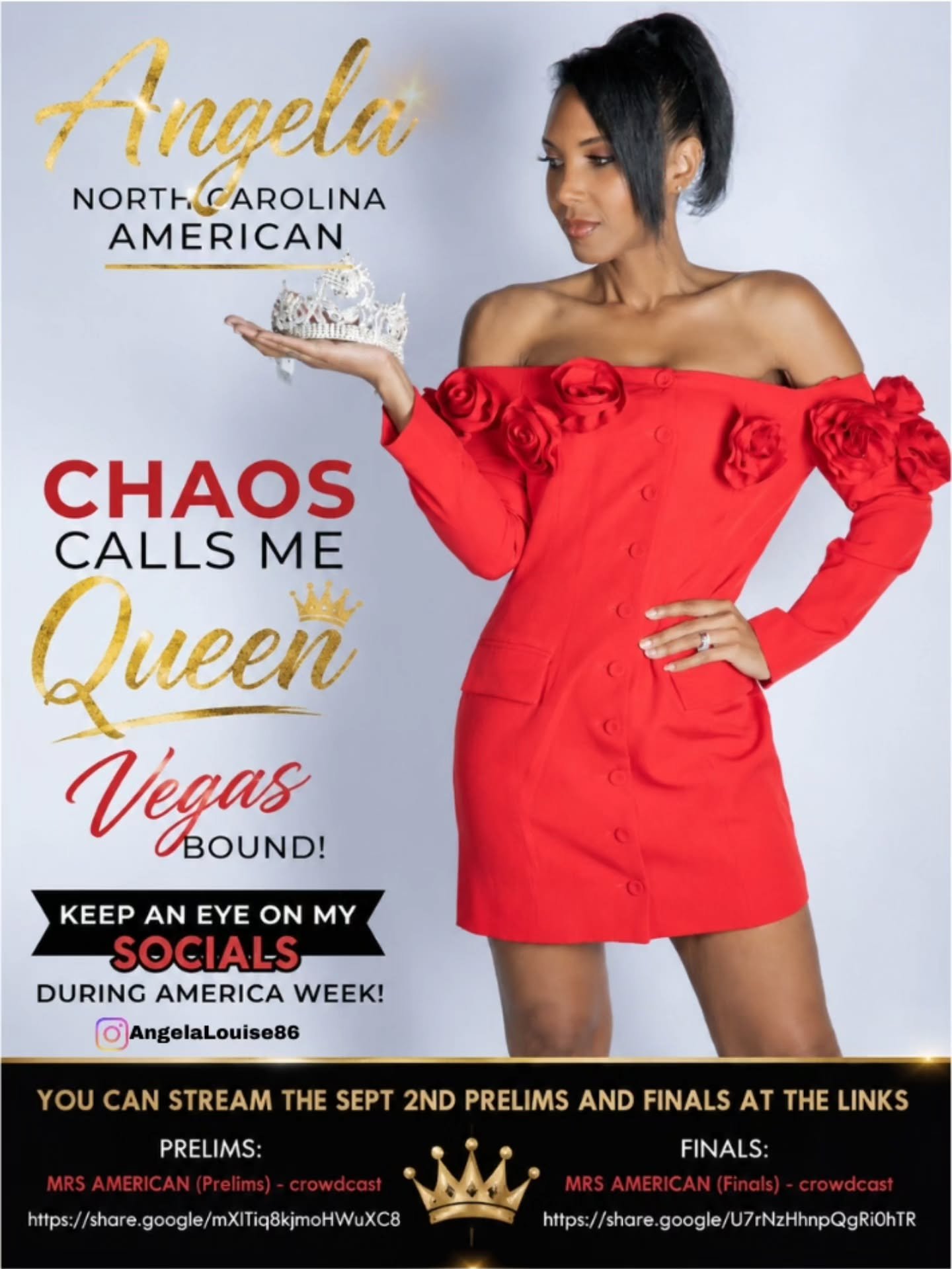 America Week officially starts TOMORROW! 🇺🇸

Be sure to follow along, especially my stories &amp; highlights! I&rsquo;m so excited to take you ALL on this journey with me! 

Prelims &amp; finals can also be streamed at the links! ✨

#MrsAmerican #m