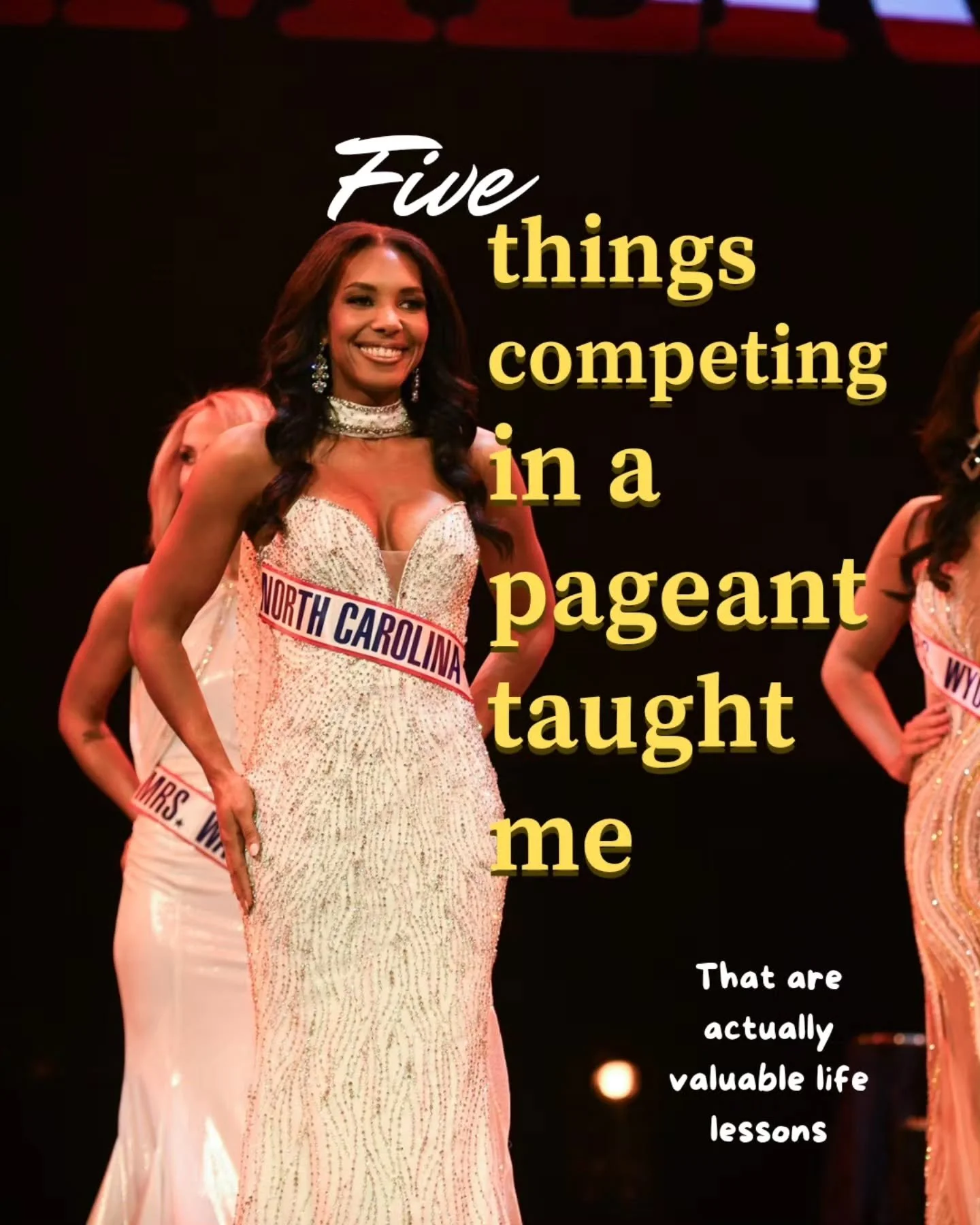 Pageants didn't just give me a crown, they gave me these. 👑

5 lessons I'm carrying into every corner of my life: mom life, marriage, and the brand I'm building. None of them require perfection. All of them require showing up.

Which one hits you ha
