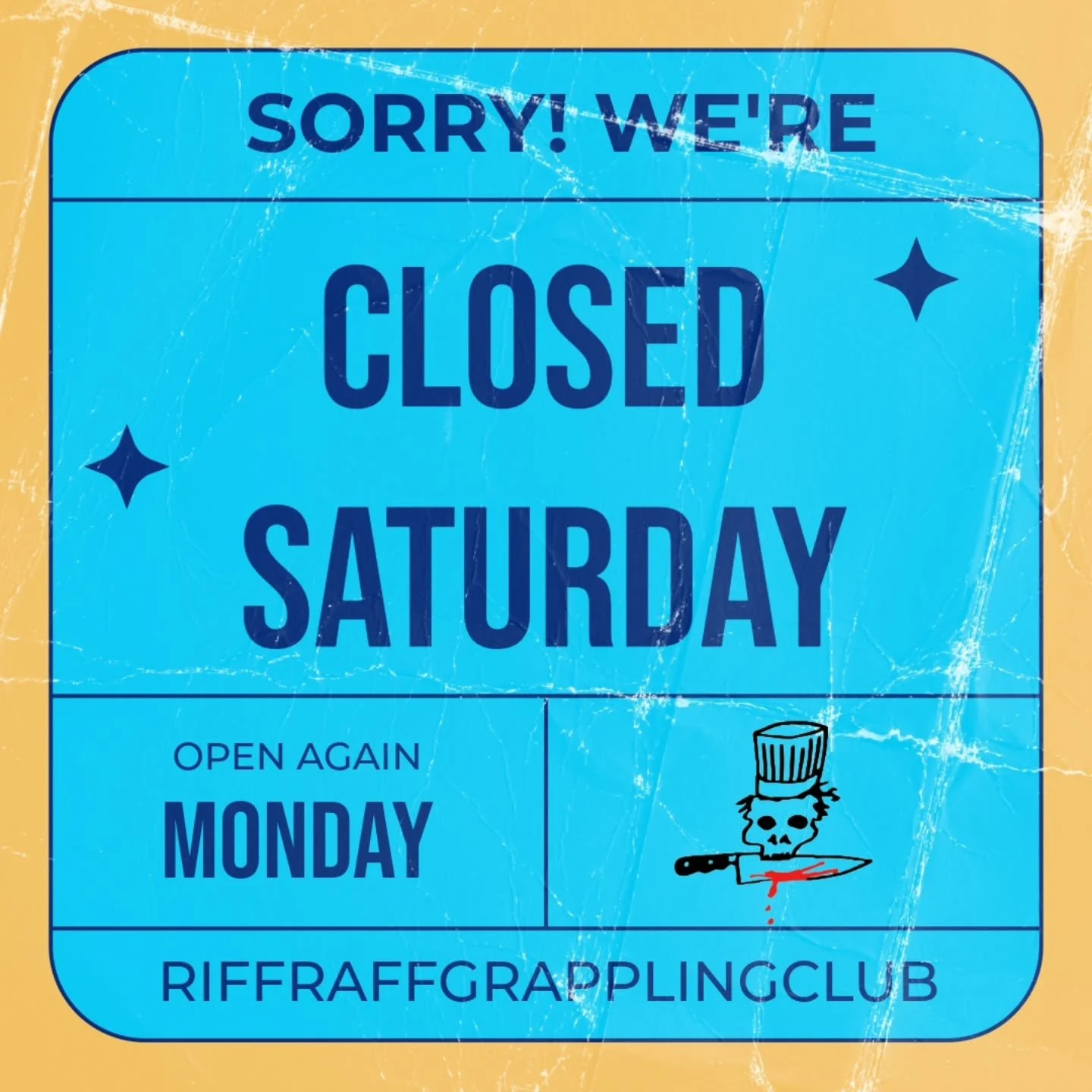 Sorry folks, no open mat this Saturday. 

The gang are heading up to @platinum.jiujitsu for a few friendly rounds for our in house comp.