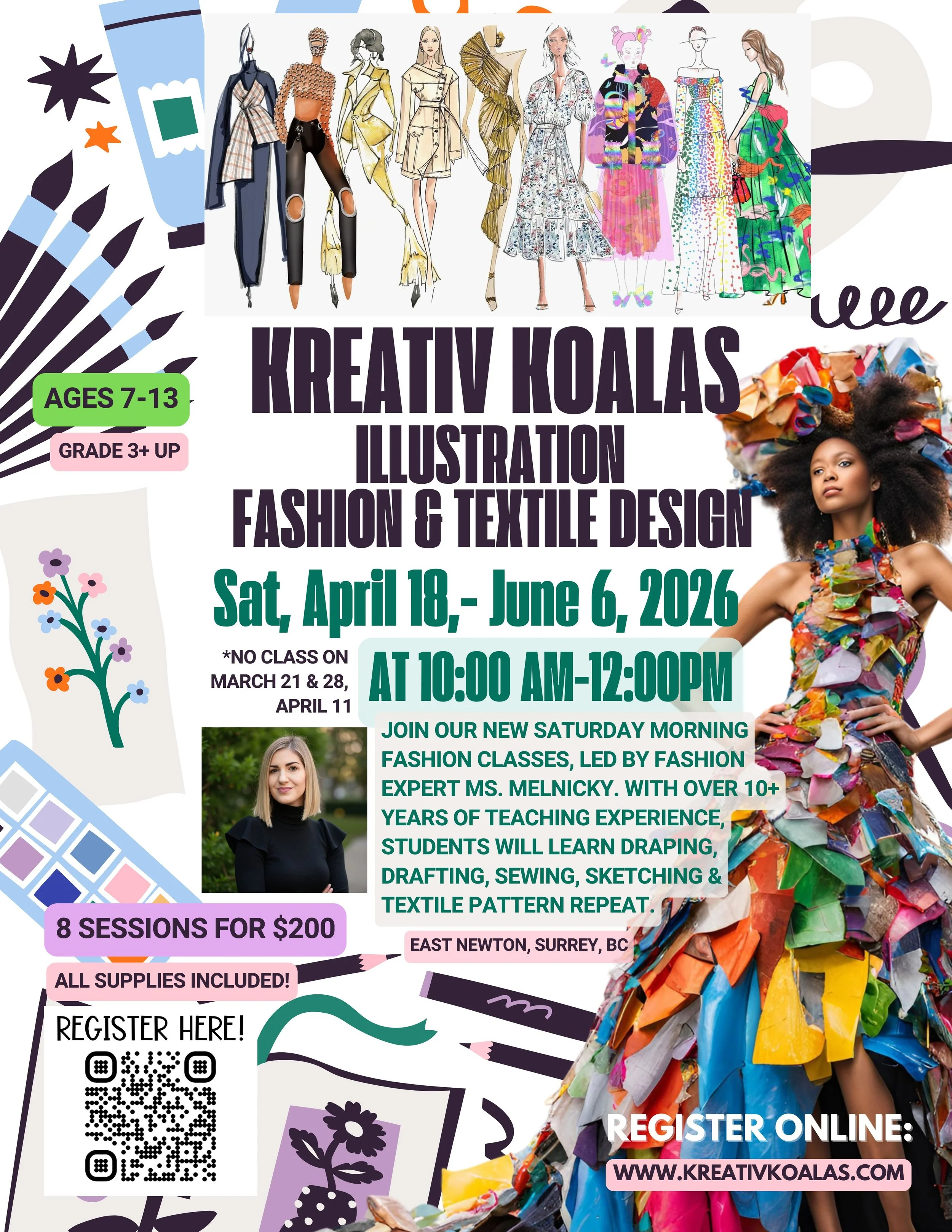 Kreativ Koalas: Illustration, Fashion & Textile Design 2026  *Open to all schools!