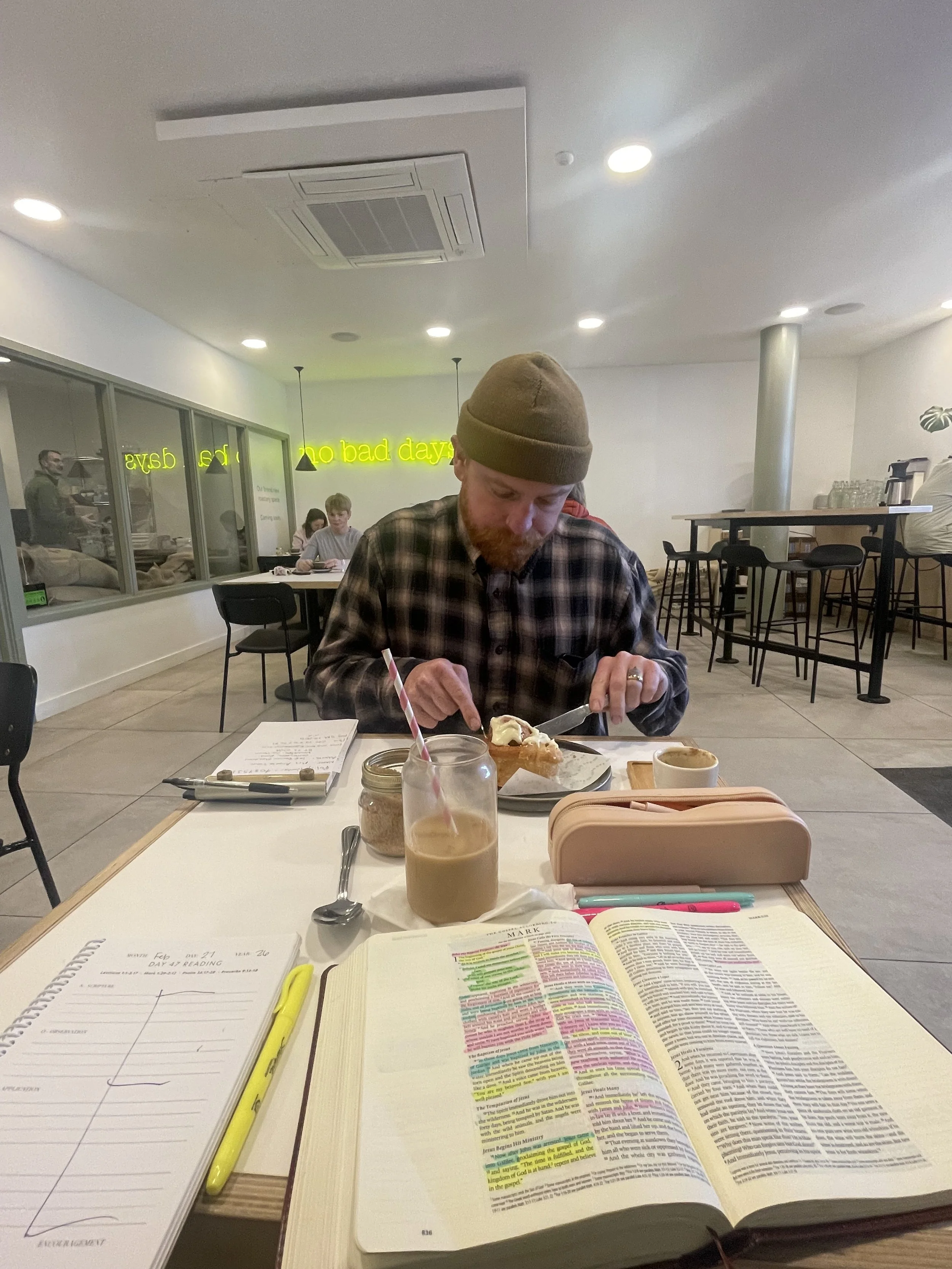  Our “office” aka Railway Street Coffee - lots of cups of coffee consumed over the last few weeks 