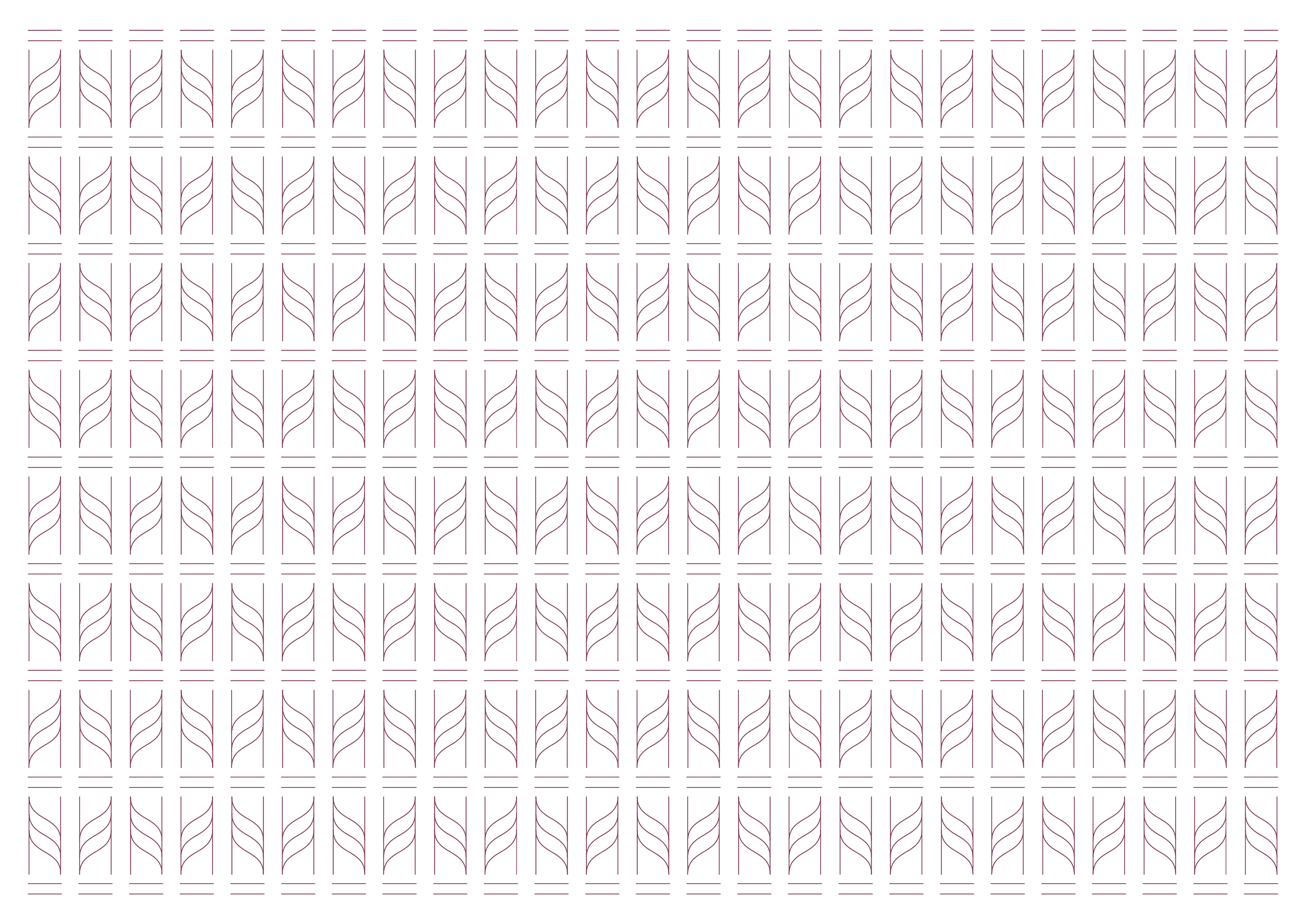 A close-up image of a decorative metal fence with a repeating pattern of vertical bars and stylized leaf shapes.