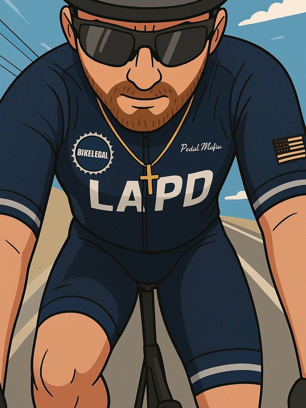 Needed all the help I could get while riding &ldquo;Blood Alley&rdquo; yesterday. 

California State Route 126 (SR-126), especially the stretch between Fillmore and Santa Paula, has long been nicknamed &ldquo;Blood Alley&rdquo; due to its notorious h