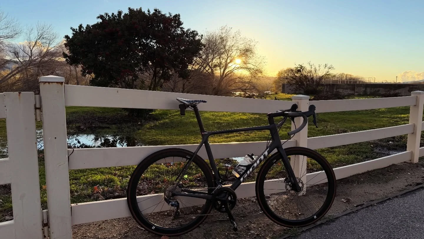When the sky clears, the rubber turns. #happynewyear #cycling #sunset #river #flood