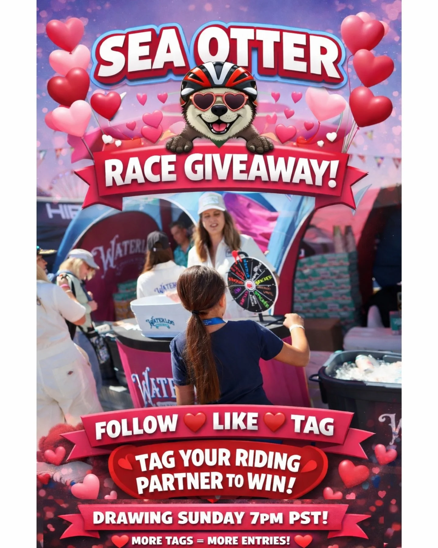 SEA OTTER x VALENTINE&rsquo;S GIVEAWAY 💘

Love is in the air&hellip; and so is a Race Entry.

To celebrate Sea Otter and Valentine&rsquo;s season, I&rsquo;m giving away a special Race Entry, VIP Parking, and Meal to one lucky winner.

How to enter:
