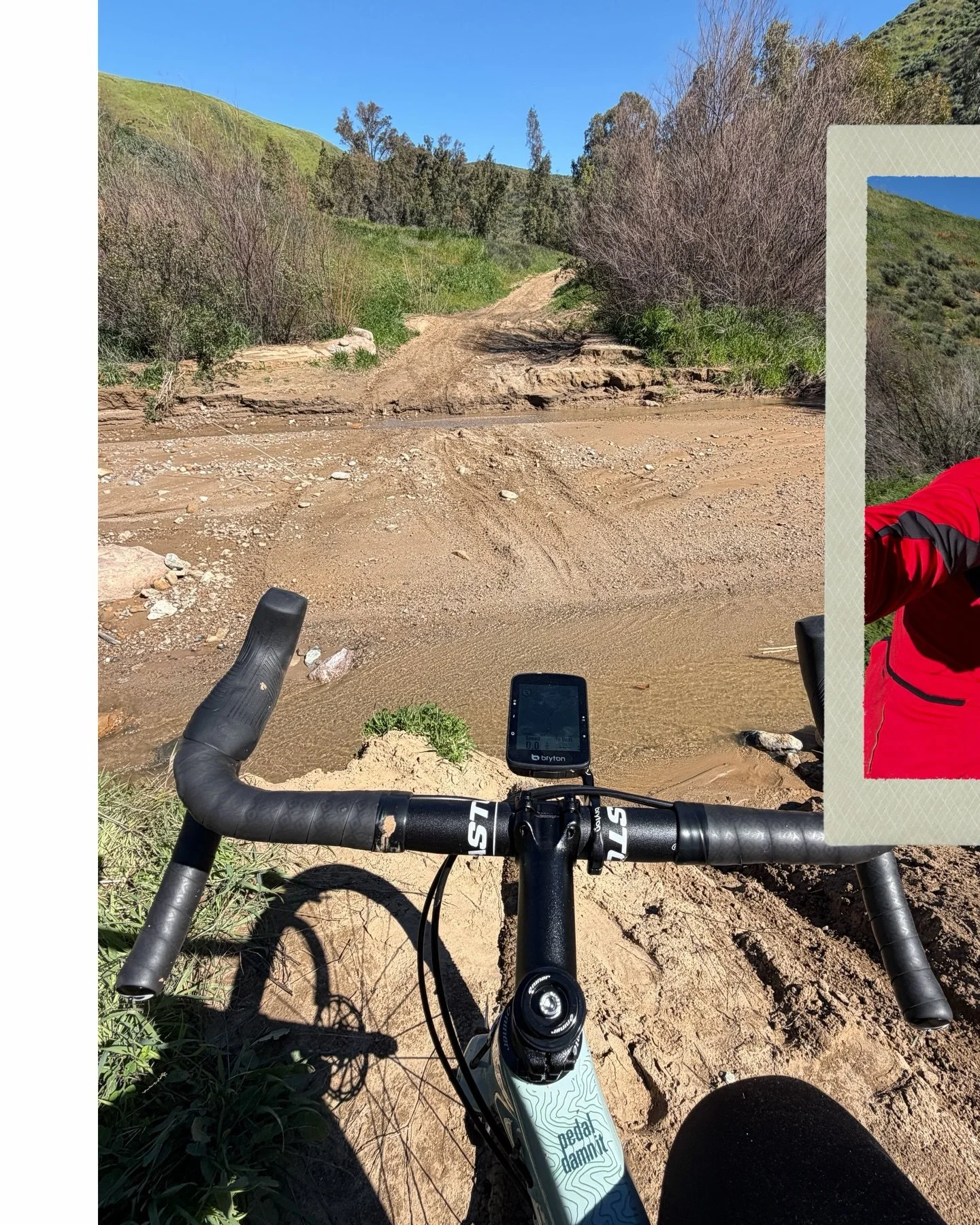 Today was a rad day on the bike. I only saw 2 other cyclists and a few moto riders in the distance. Water was flowing at almost every crossing. The week of rain that we had made for some super sticky mud, but my new sram drivetrain shifted perfectly.