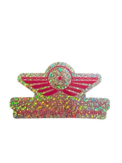 Pink Glitter CaliDOMESTIQUE Sticker